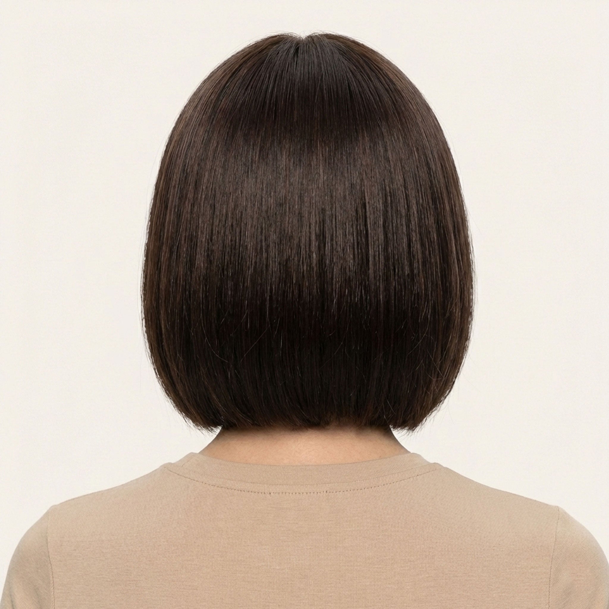 Perruque Naturelle Brune Carré Court - Valentina