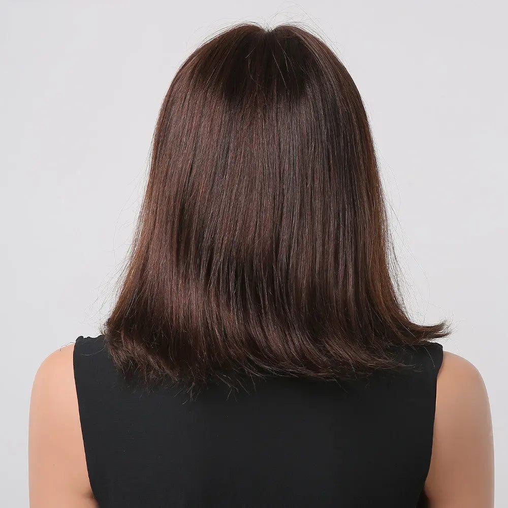 Perruque Naturelle Brune Mi-Longue - Orlane - Perruque Femme