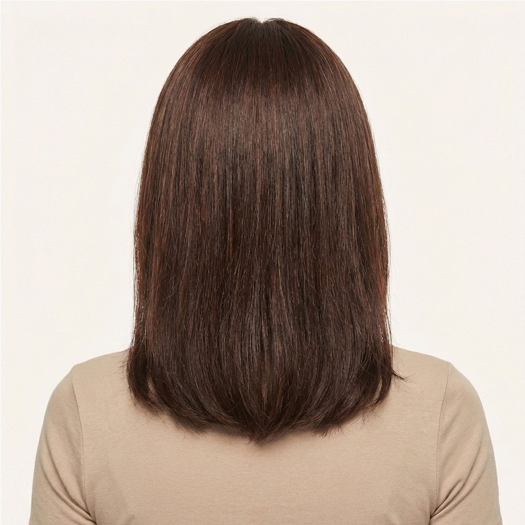 Perruque Naturelle Coupe Mi-Longue - Thalia - dos