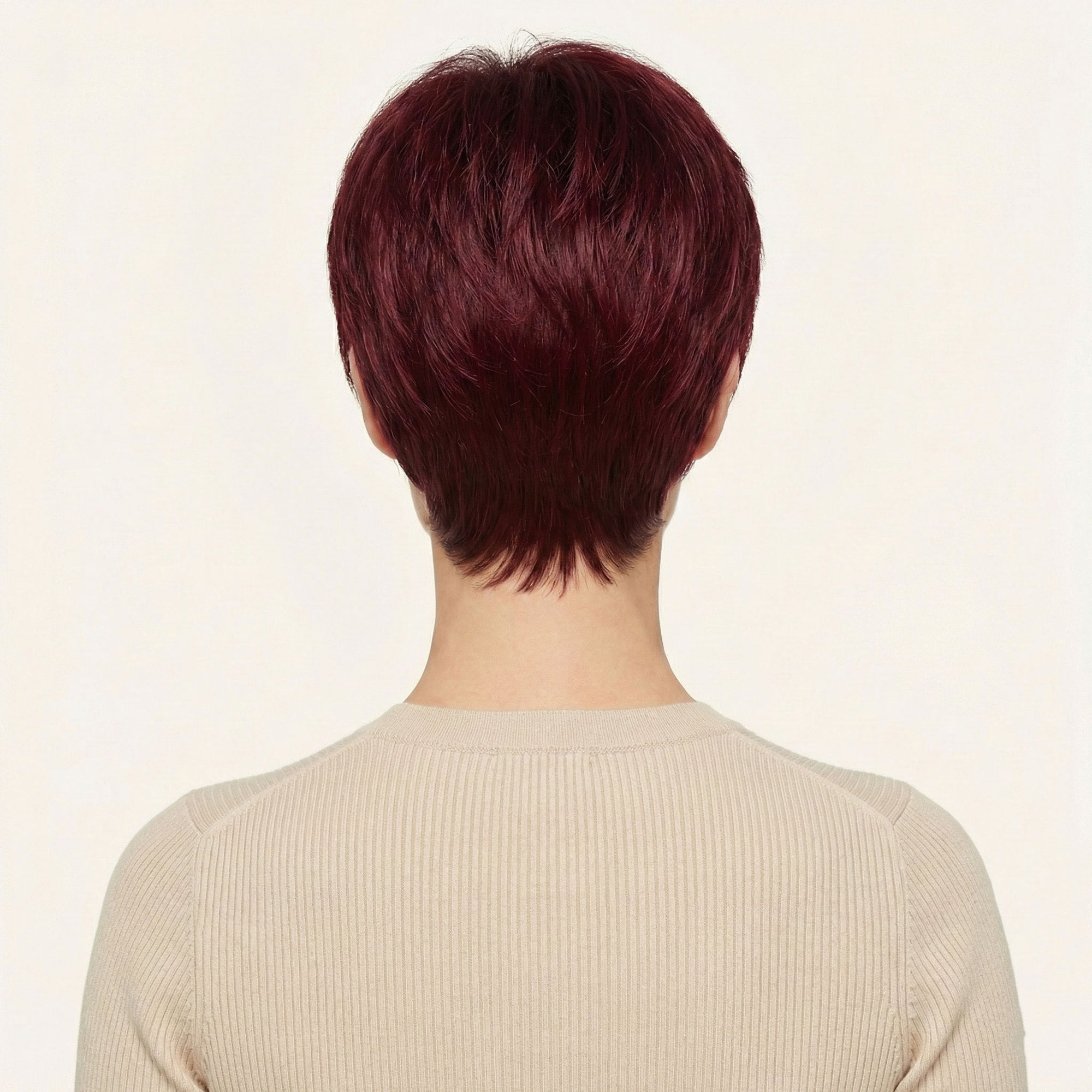 Perruque Naturelle Rouge Courte - Ulyssa - dos