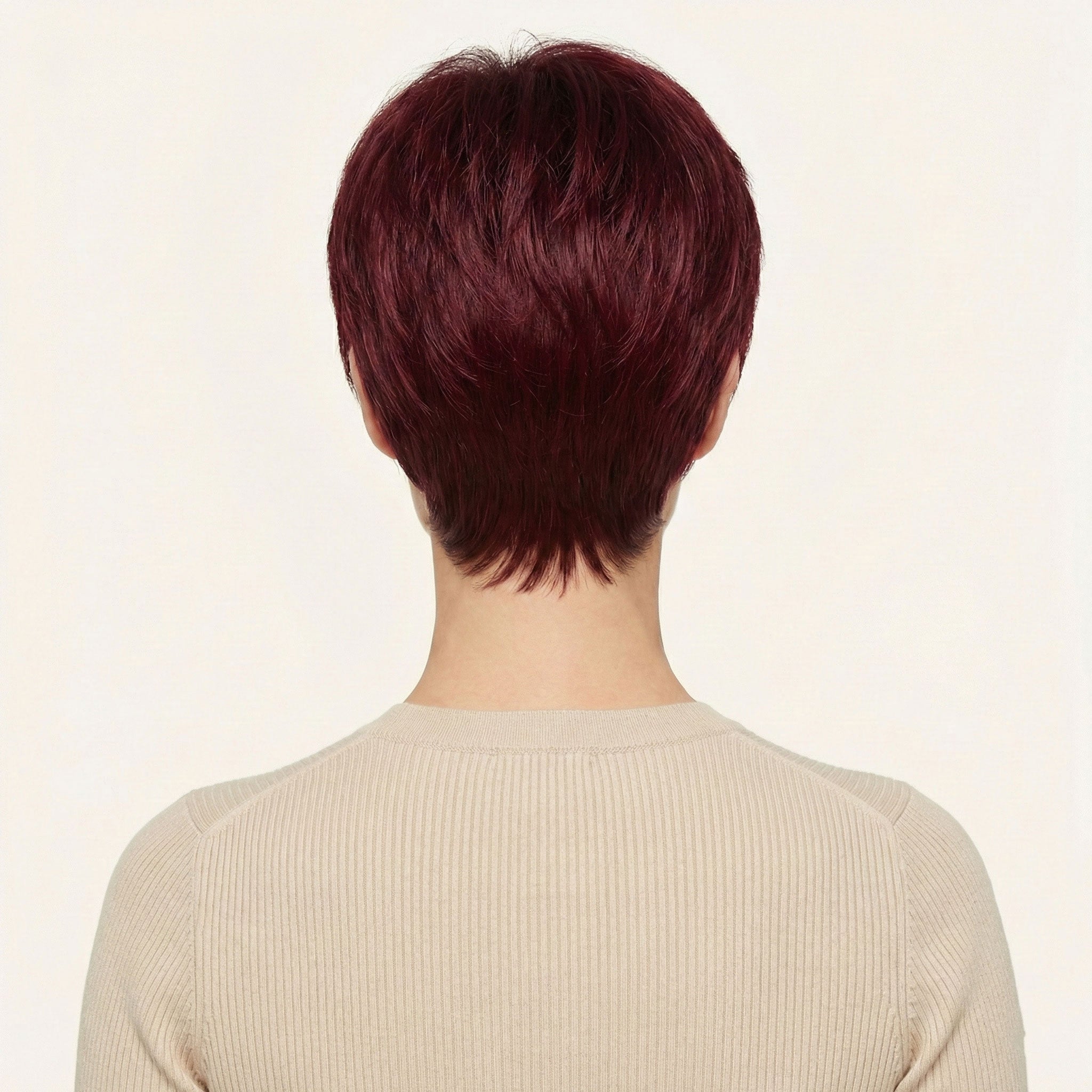 Perruque Naturelle Rouge Courte - Ulyssa - dos