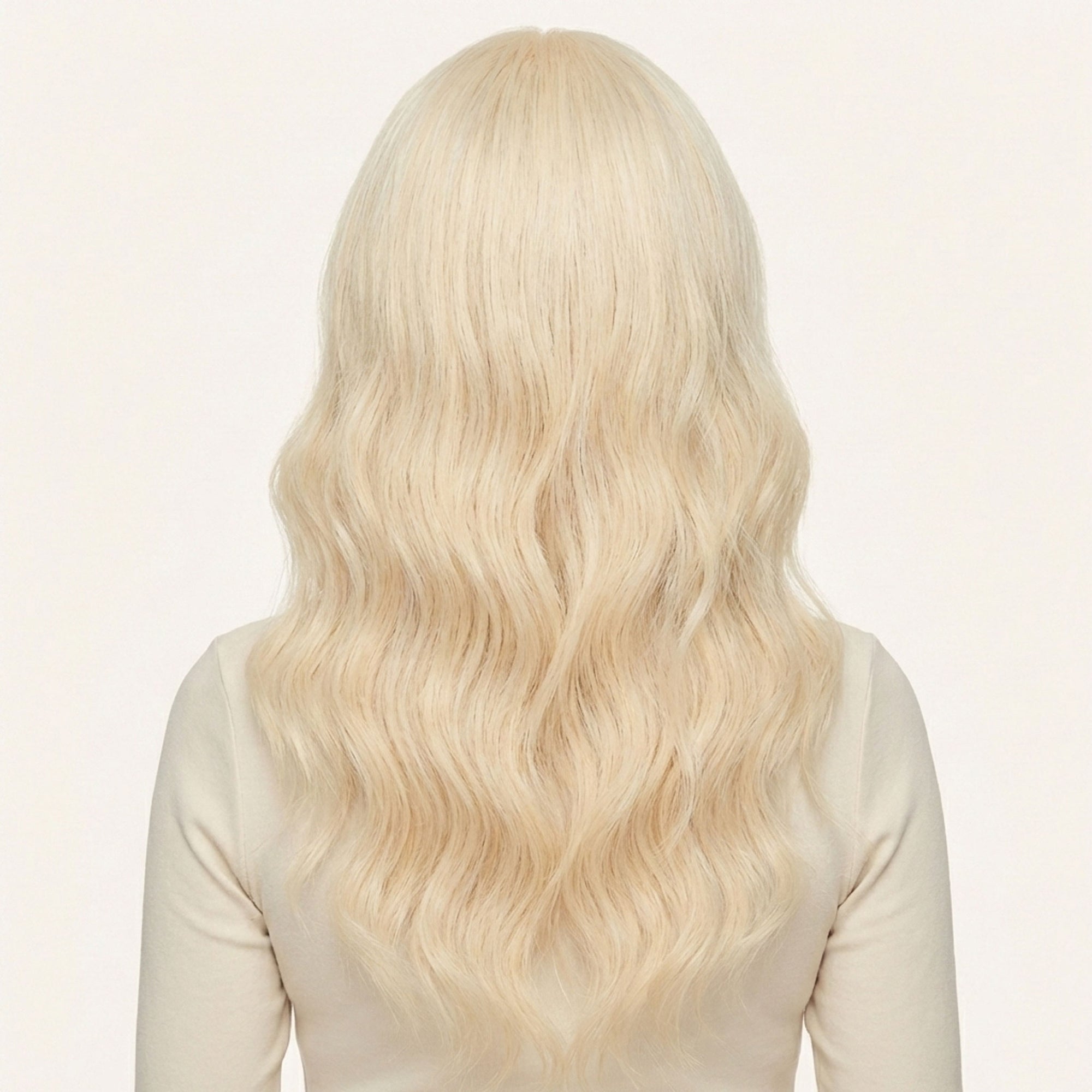 Perruque Synthétique Blonde Bouclée Longue - Ariane - dos