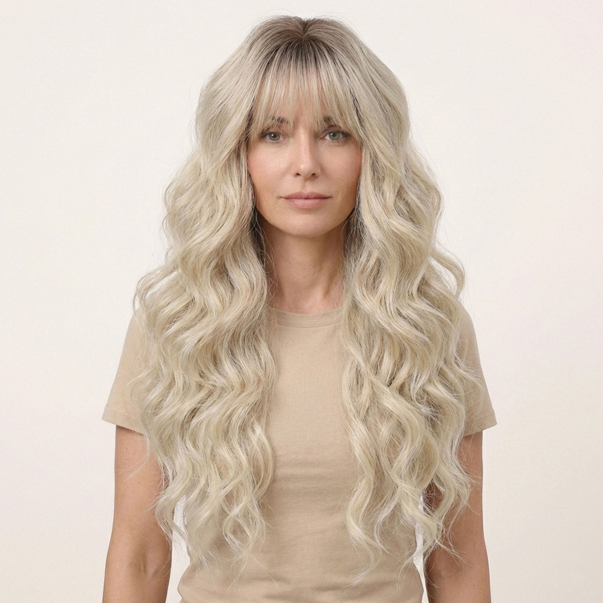 Perruque Synthétique Blonde Bouclée Longue - Véronique