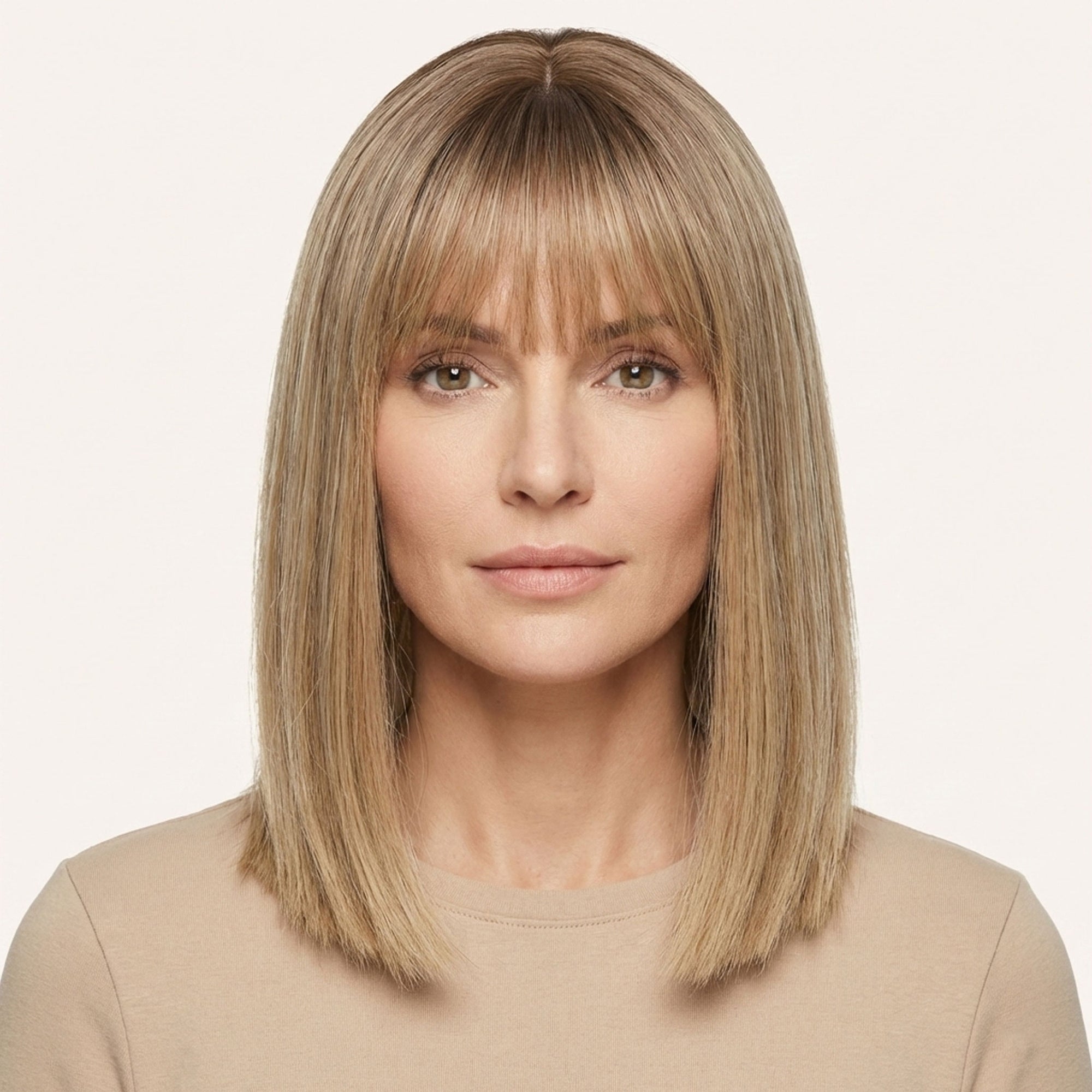 Perruque Synthétique Blonde Carré Long - Léa