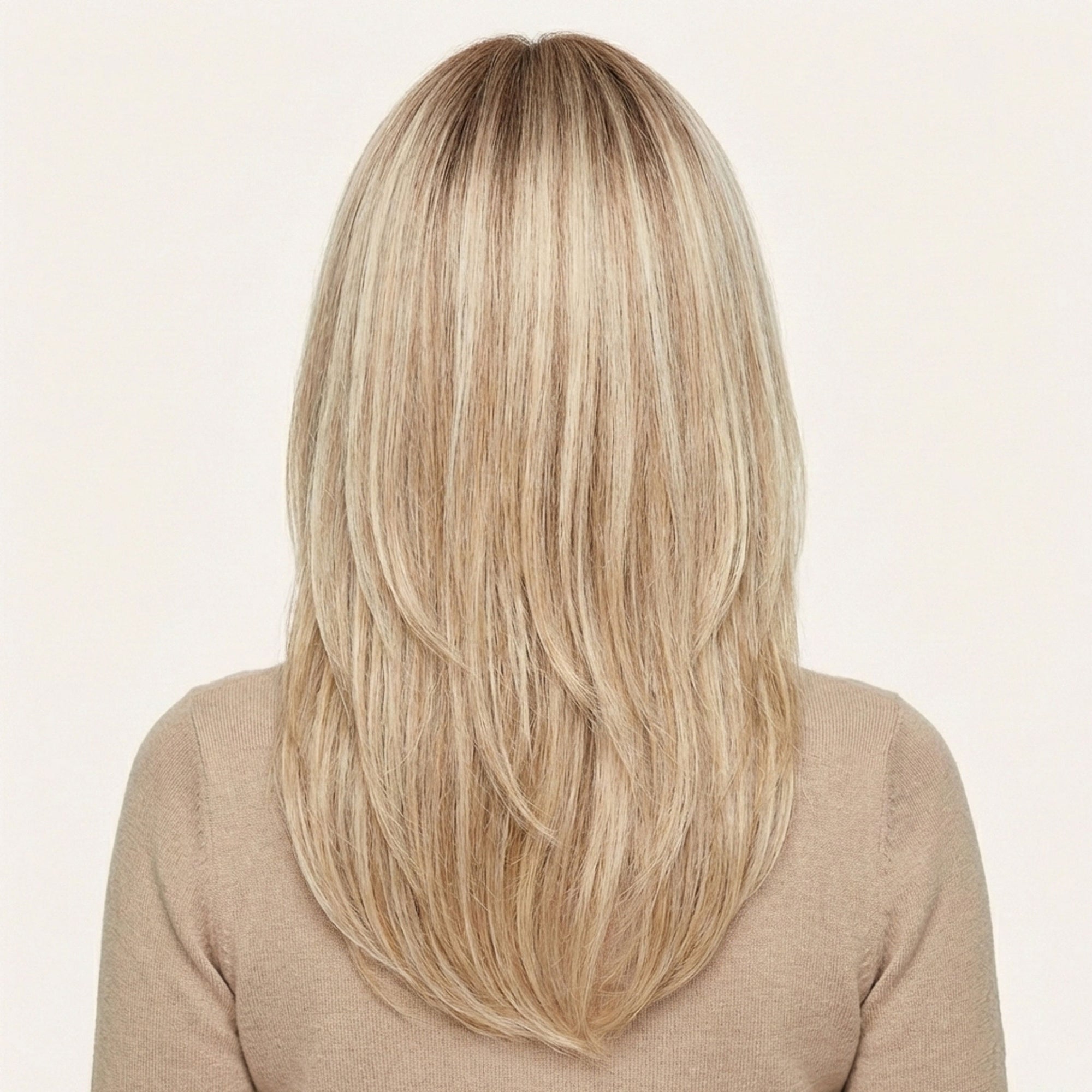 Perruque Synthétique Blonde Carré Mi-Long - Éléonore - dos