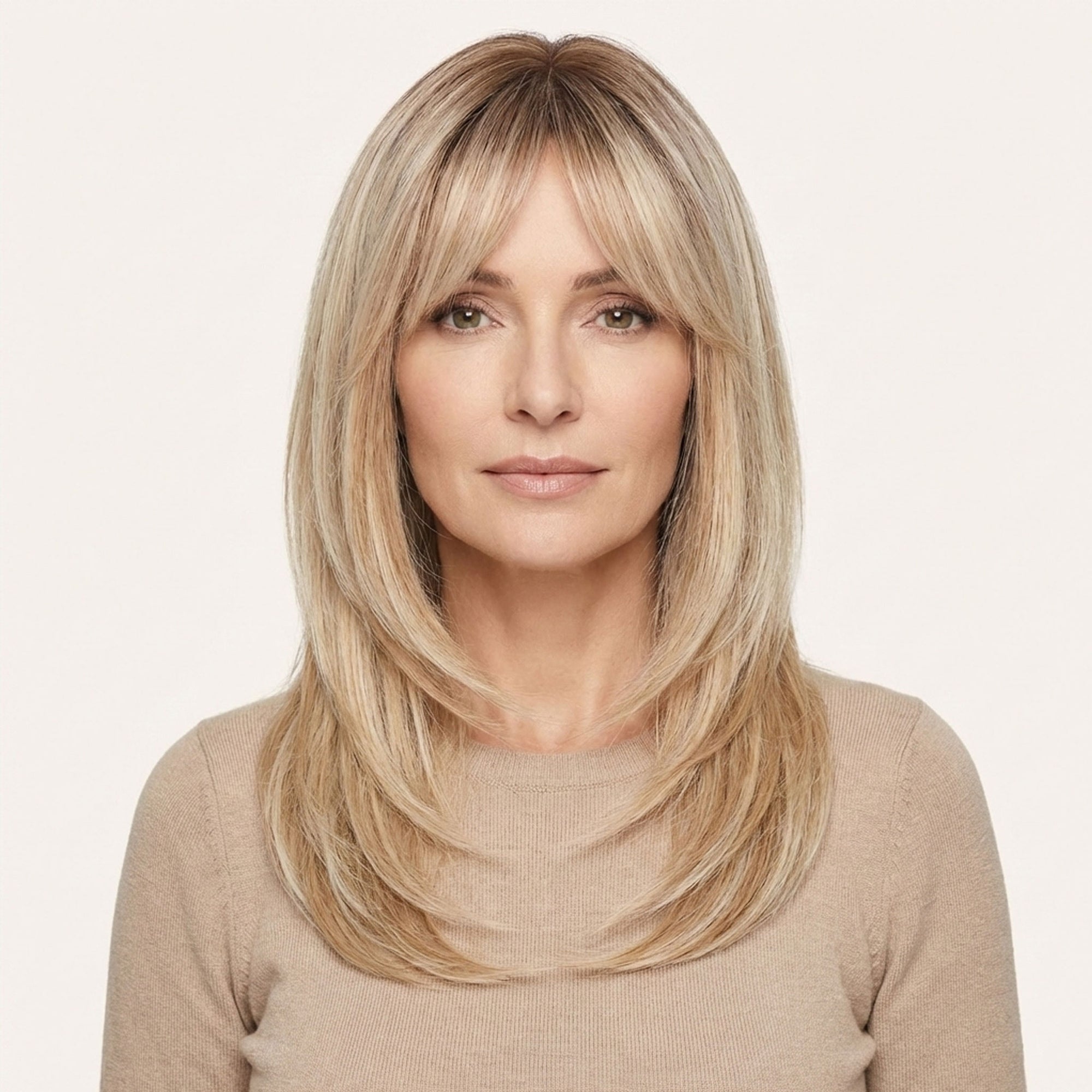 Perruque Synthétique Blonde Carré Mi-Long - Éléonore