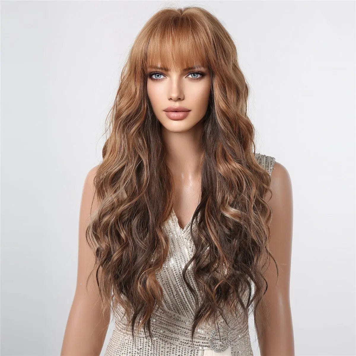 Perruque Synthétique Blonde Ombré Châtain Longue - Blandine - Perruque Femme
