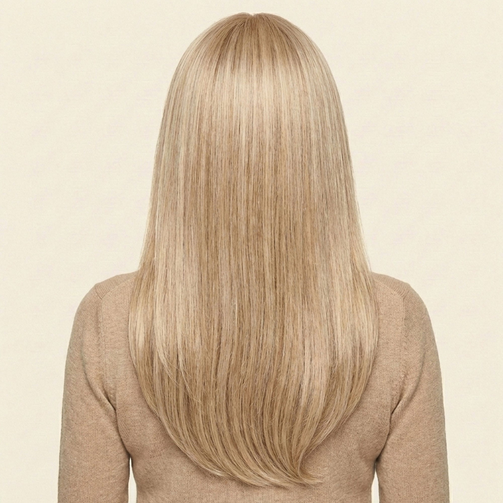 Perruque Synthétique Blonde à Frange Longue - Imane - dos