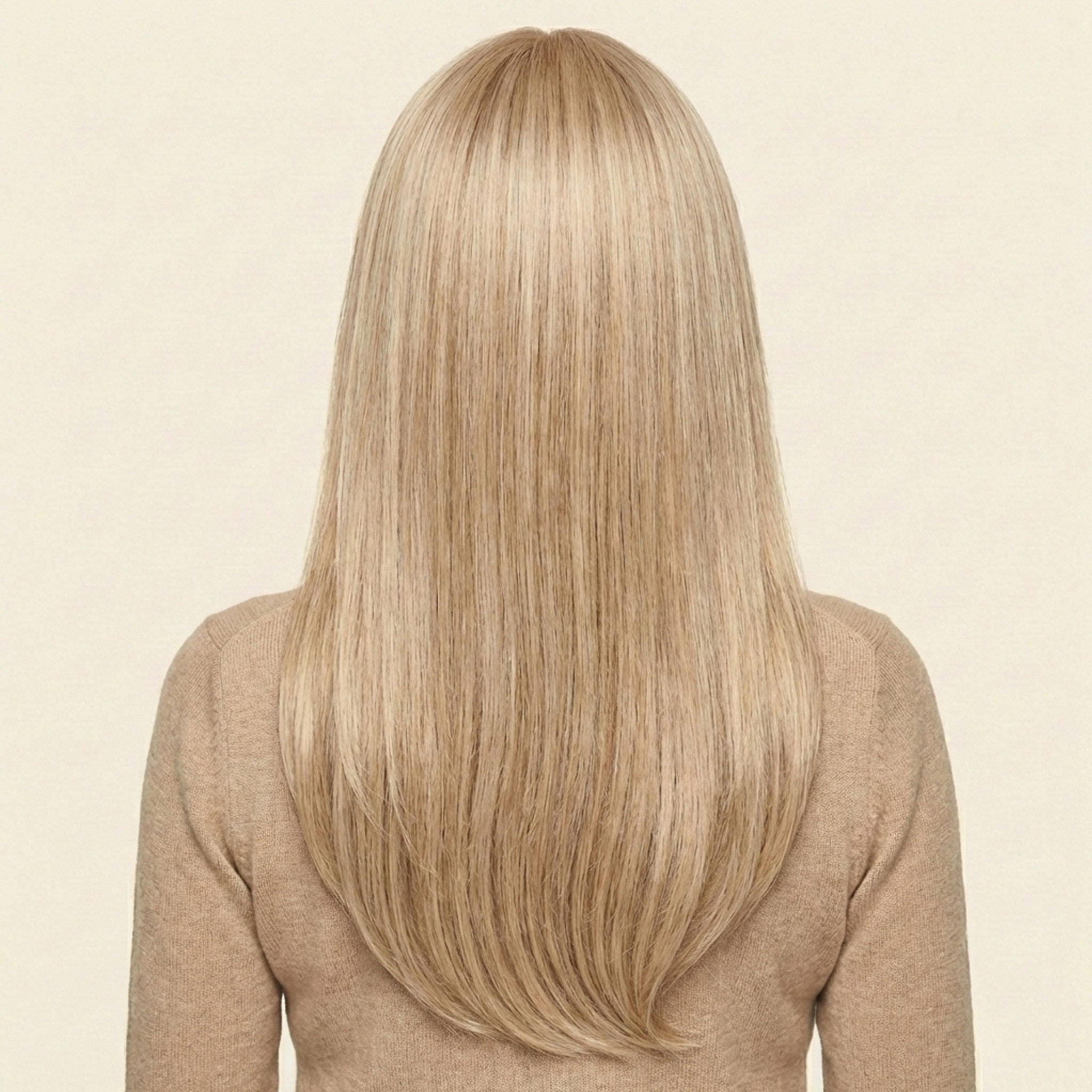 Perruque Synthétique Blonde à Frange Longue - Imane - dos