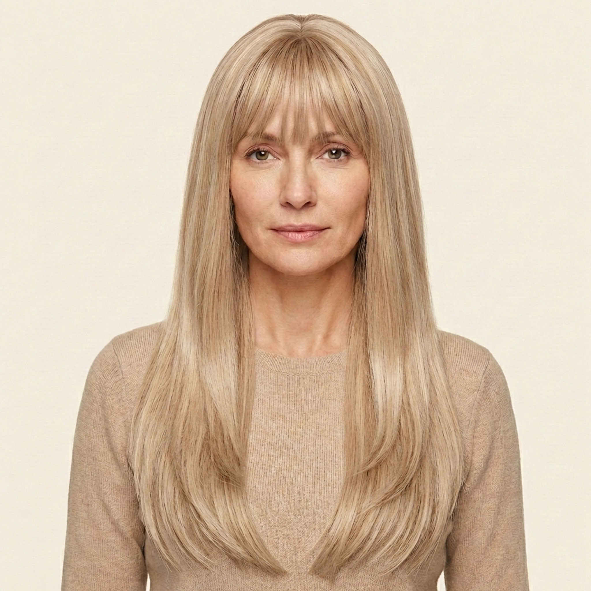 Perruque Synthétique Blonde à Frange Longue - Imane