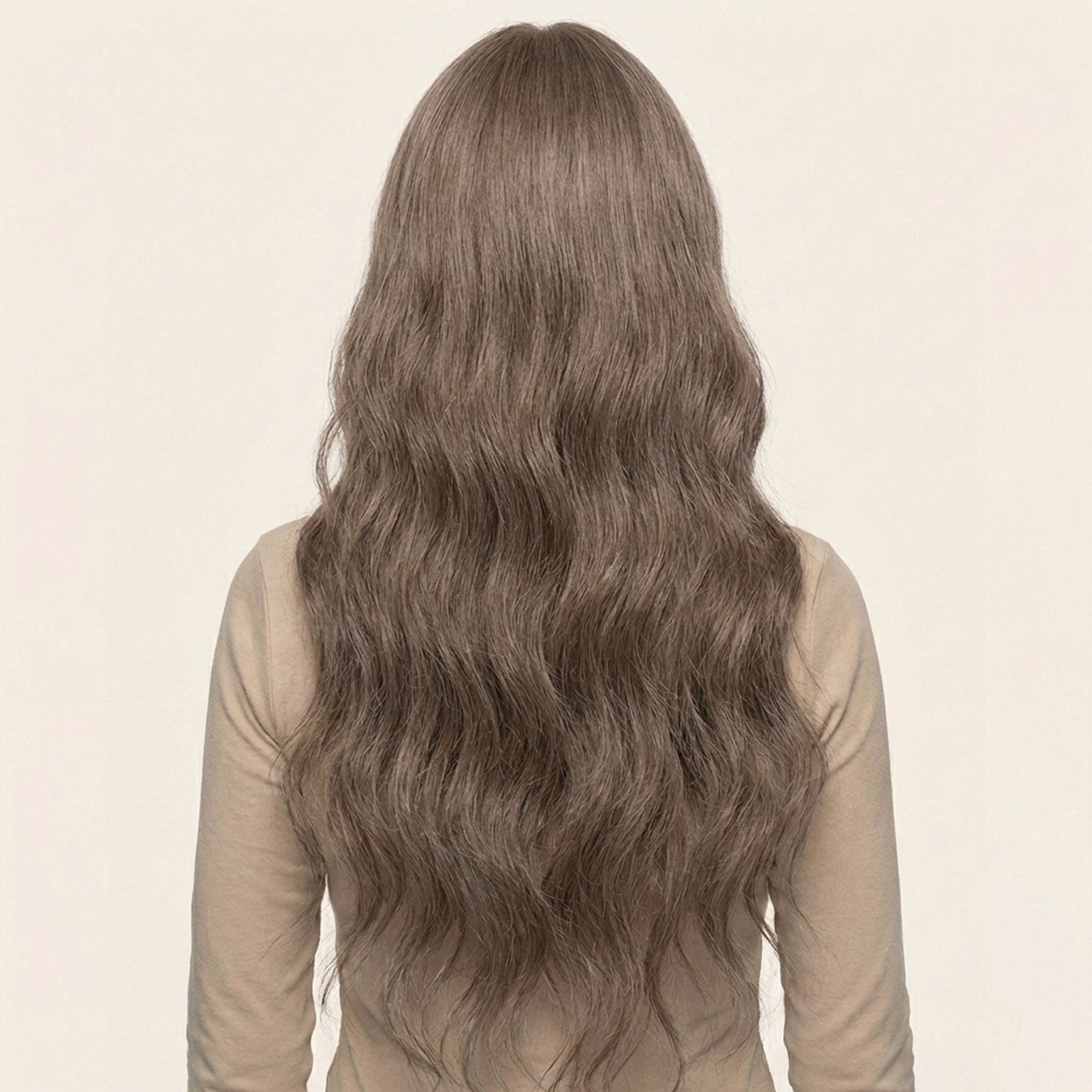 Perruque Synthétique Brune Bouclée Longue - Tatiana - dos