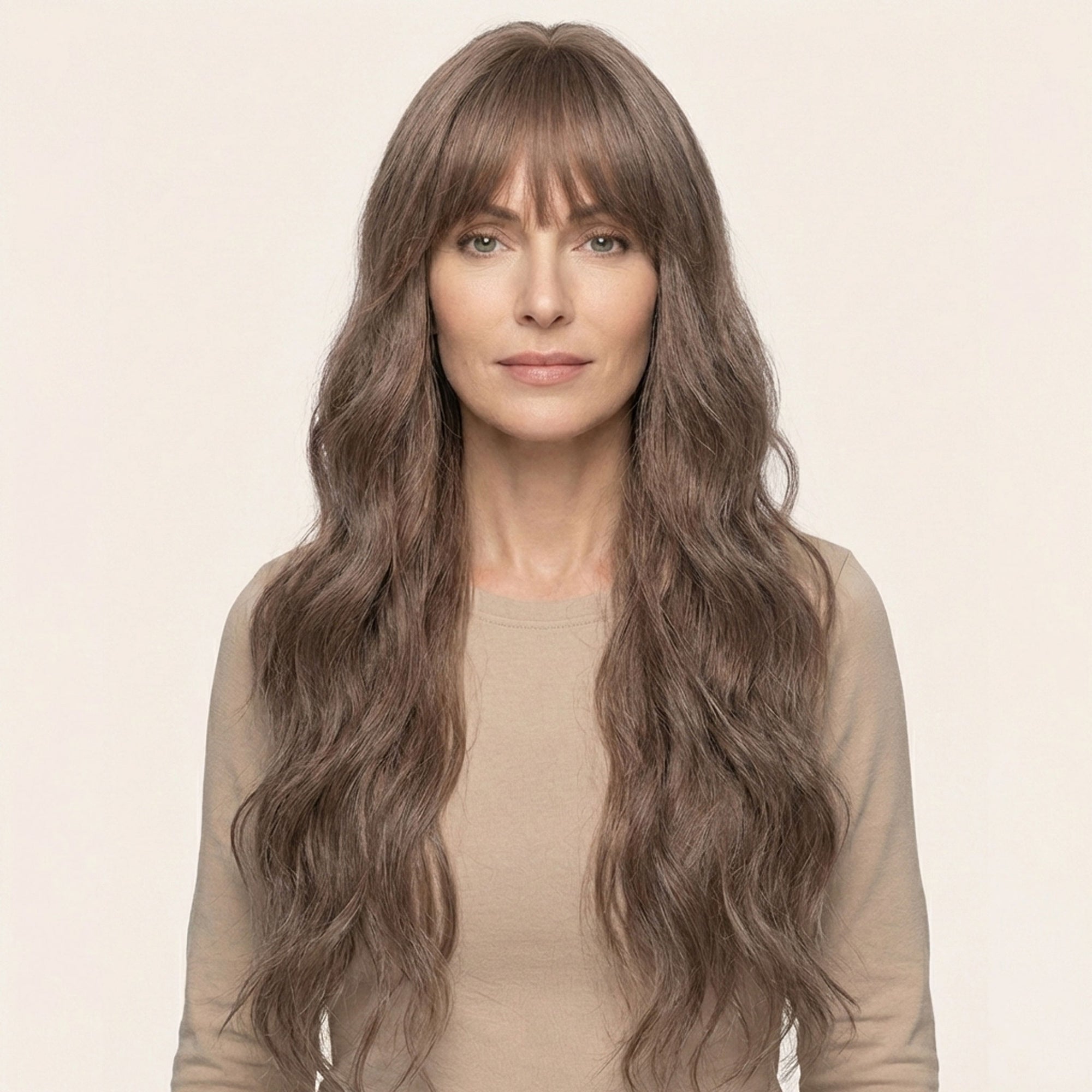 Perruque Synthétique Brune Bouclée Longue - Tatiana