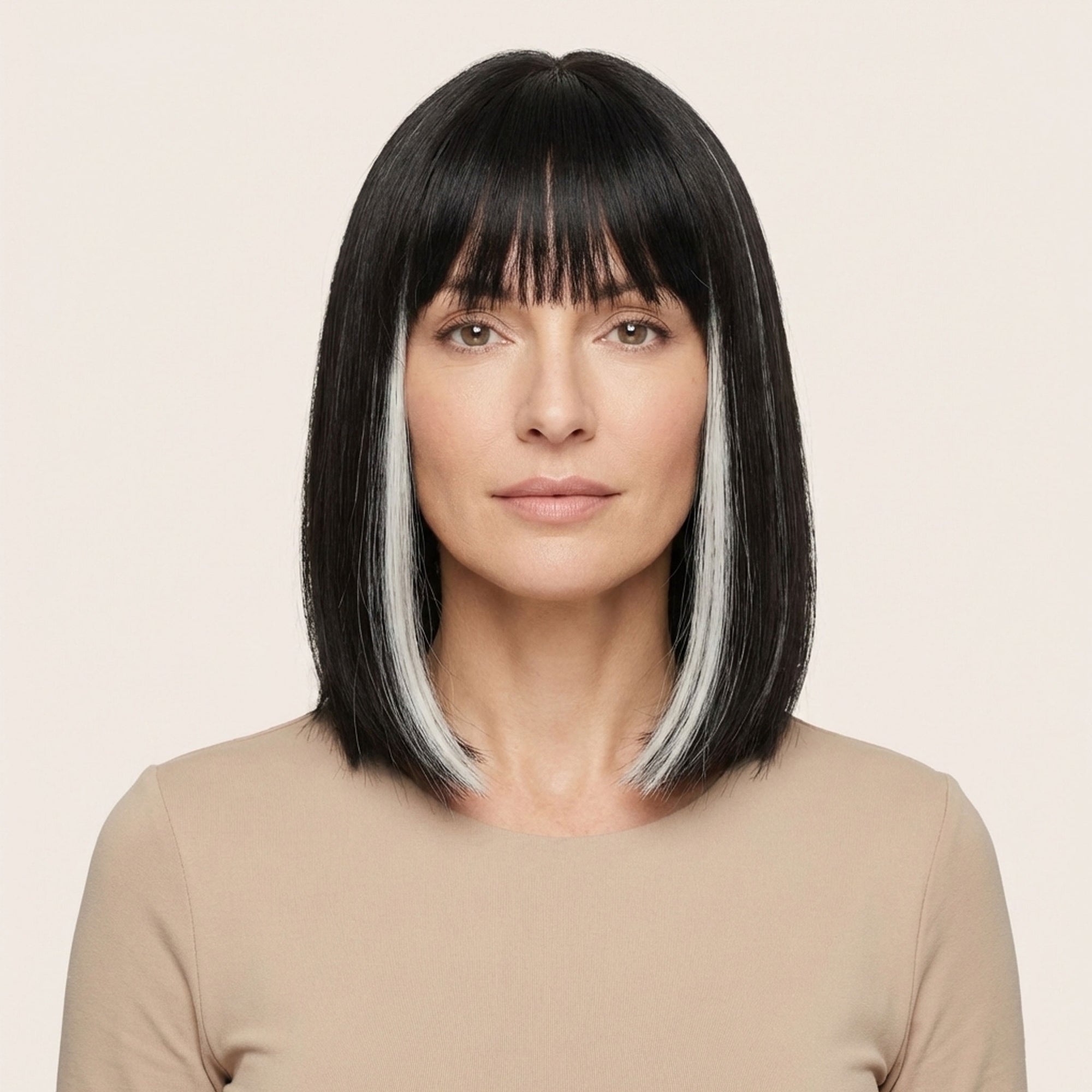 Perruque Synthétique Brune Carré Court - Lucie