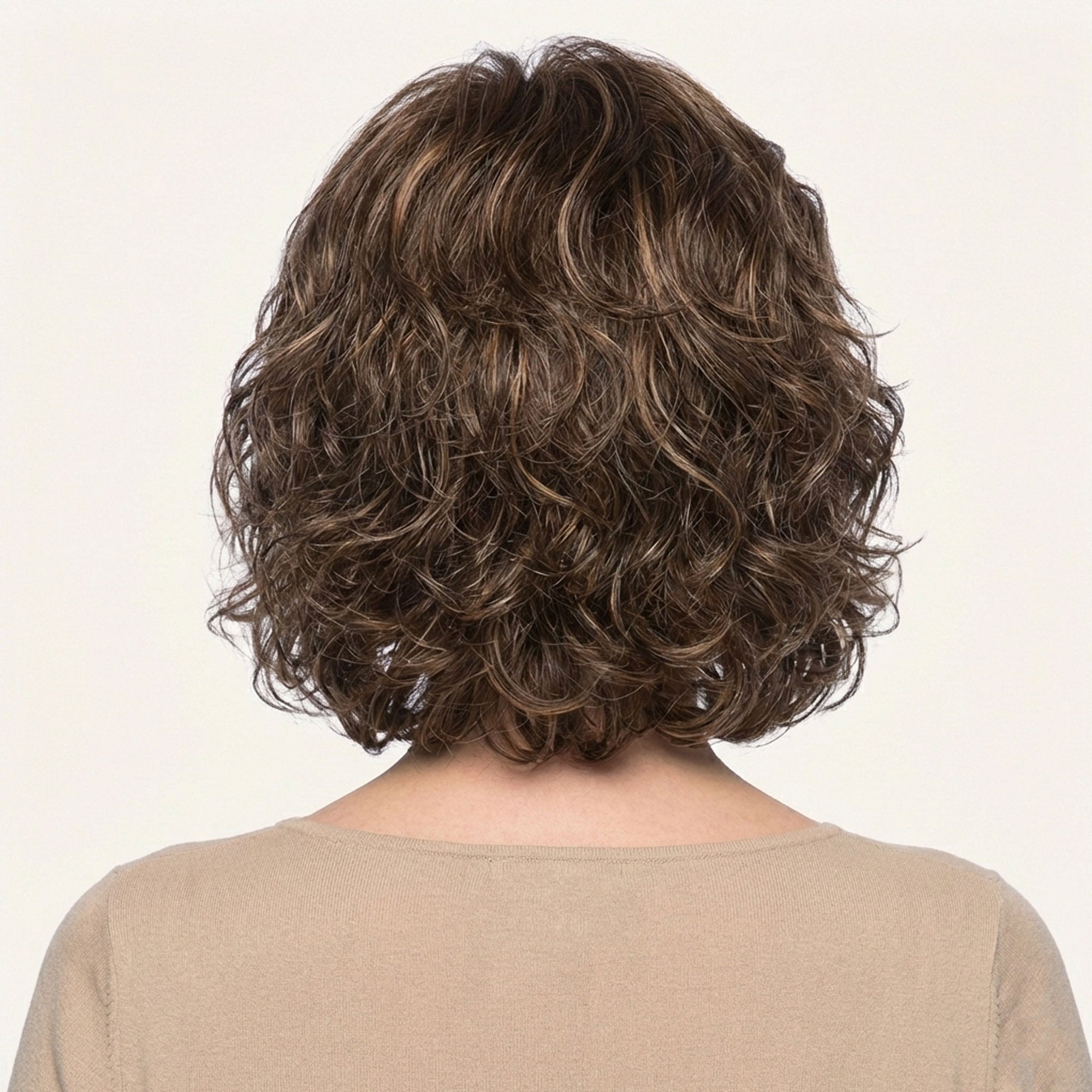 Perruque Synthétique Brune Carré Court - Nolwenn - dos