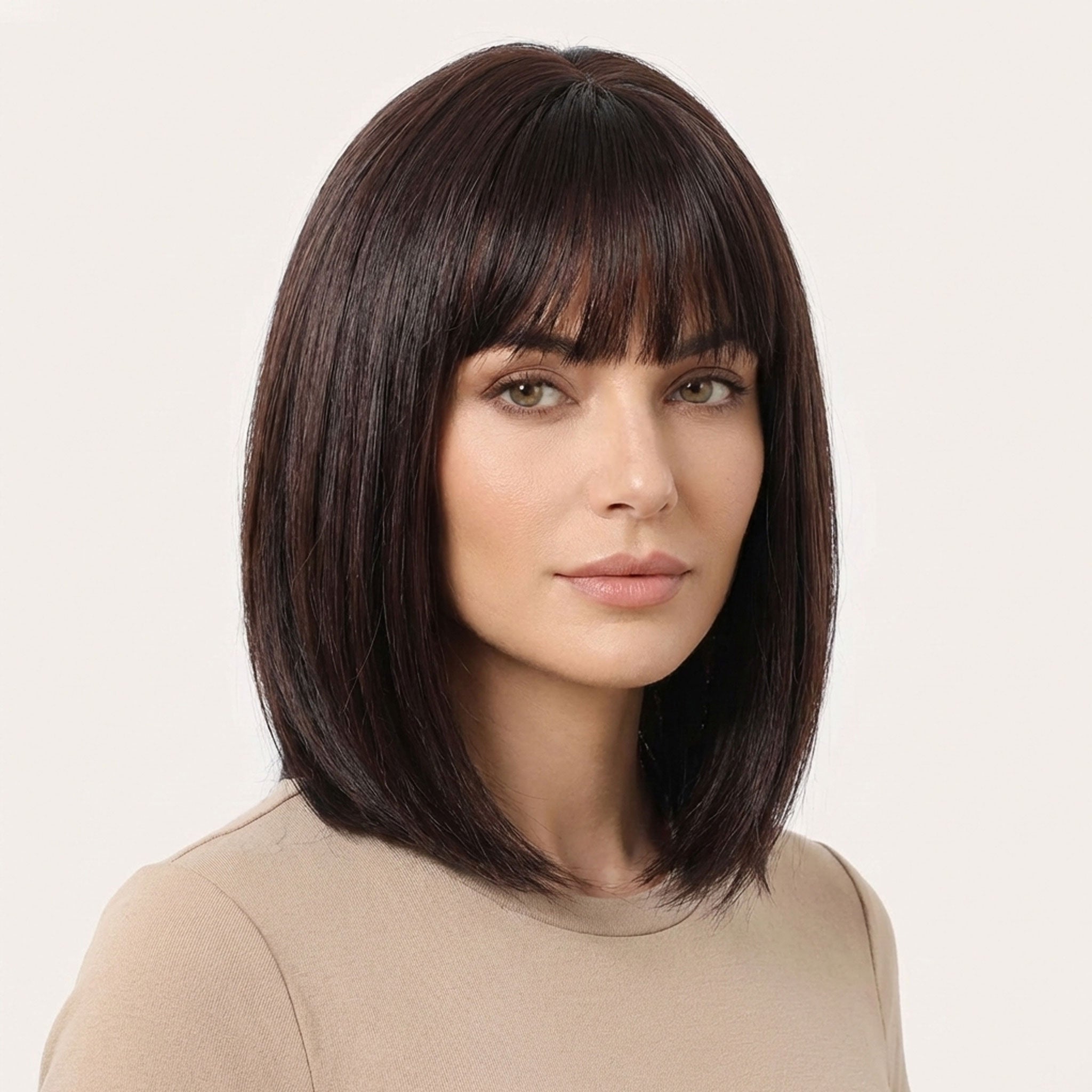 Perruque Synthétique Brune Carré Court - Wren