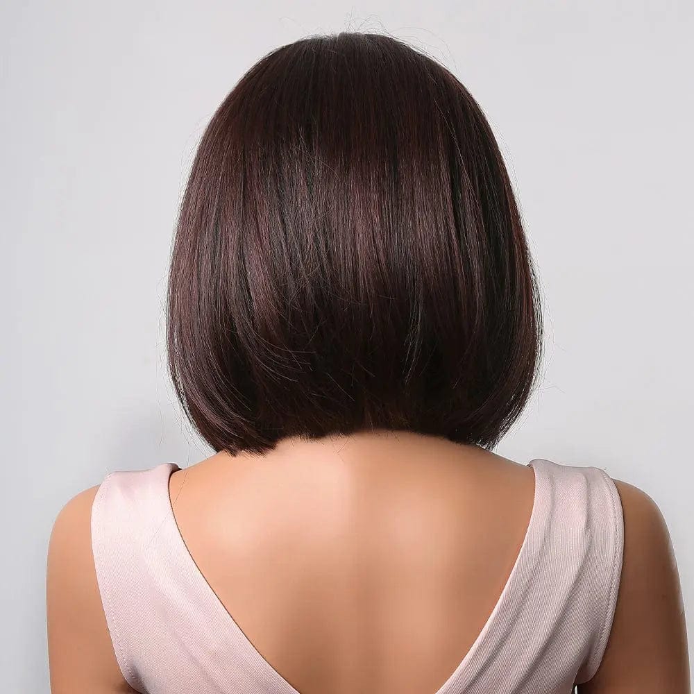 Perruque Synthétique Brune Carré Court - Corinne - Perruque Femme