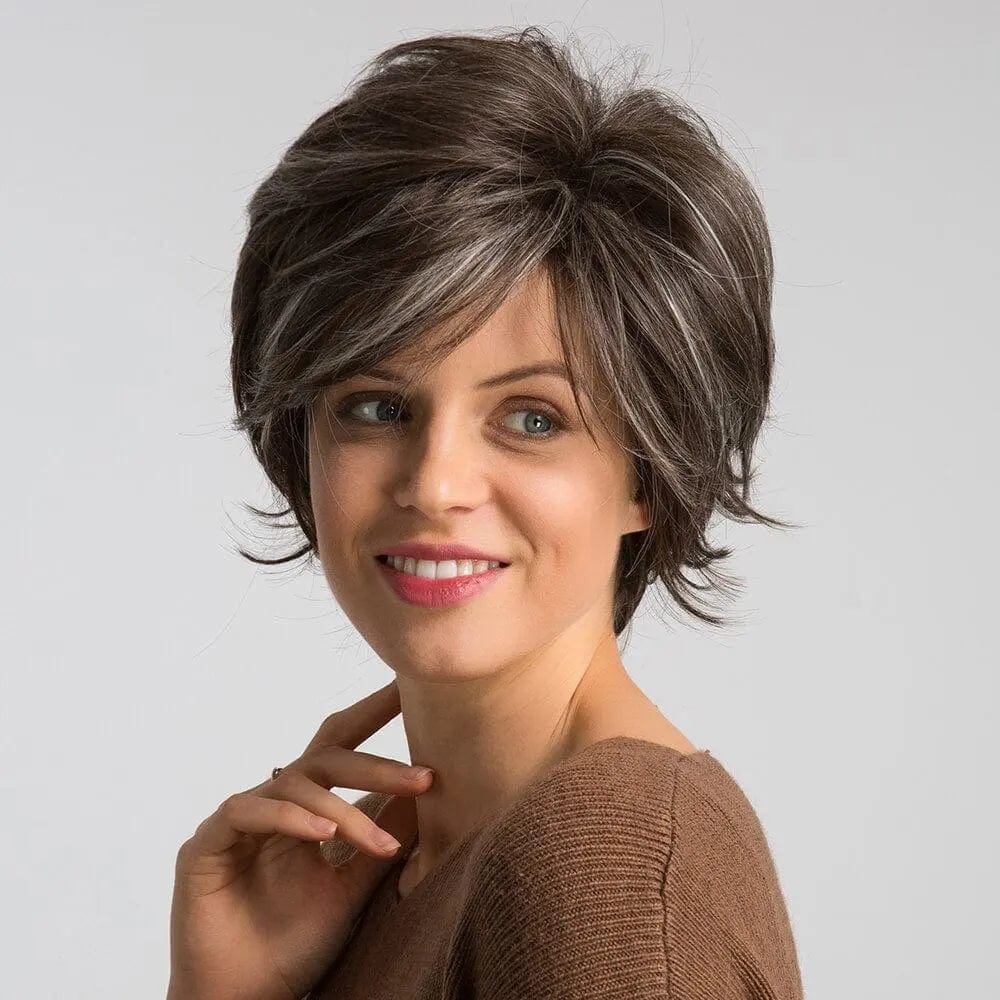 Perruque Synthétique Brune Carré Court - Nerys - Perruque Femme