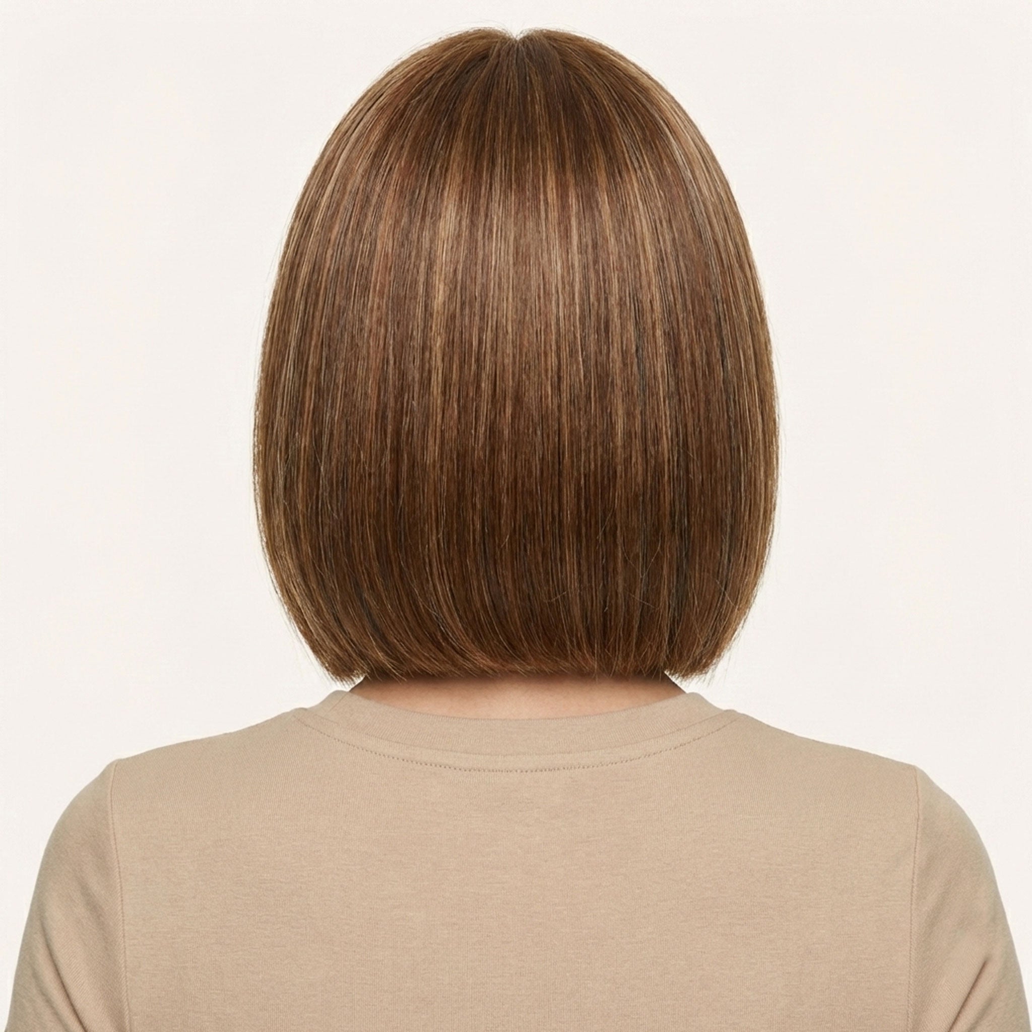 Perruque Synthétique Brune Carré Long - Oriane - dos