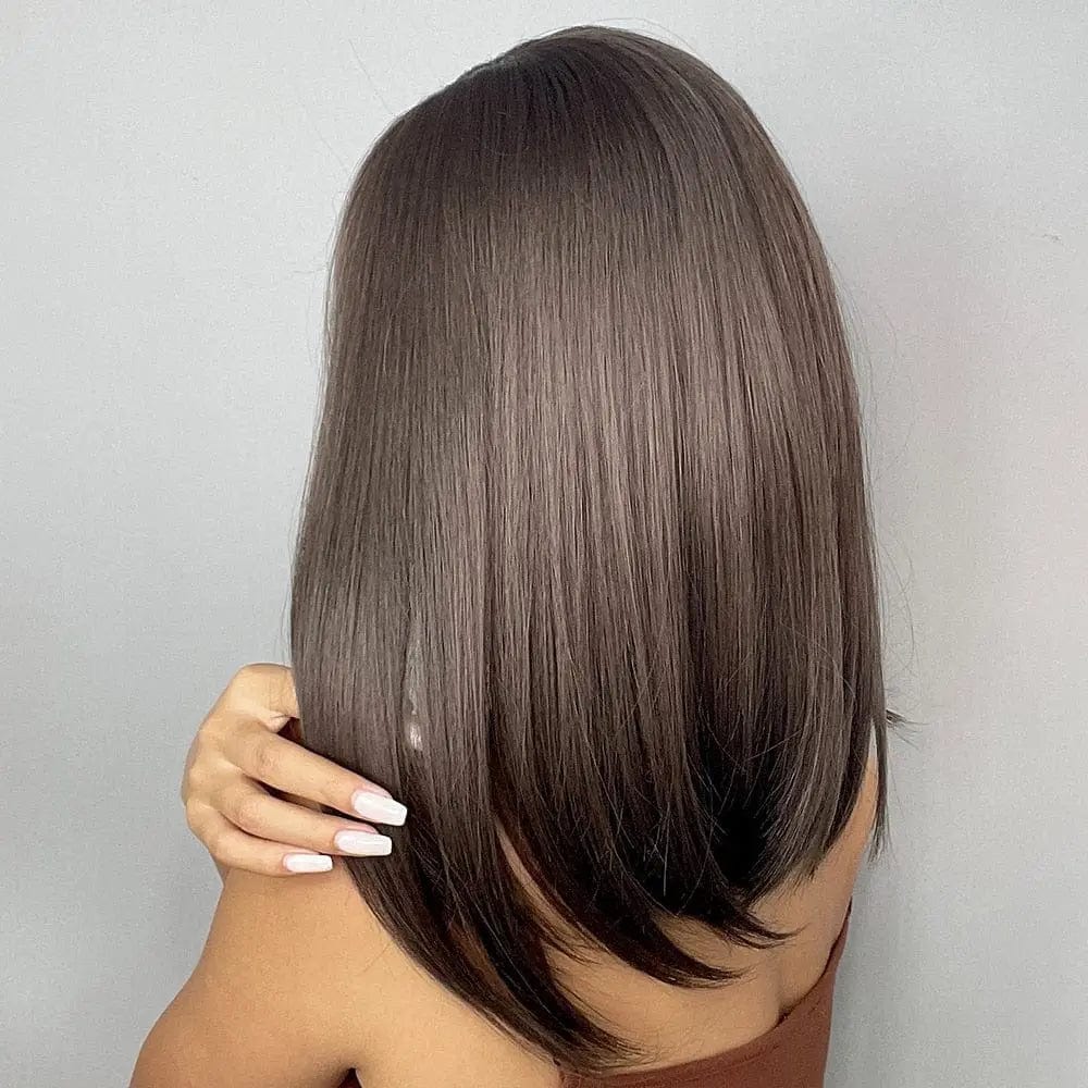Perruque Synthétique Brune Carré Long - Julie - Perruque Femme