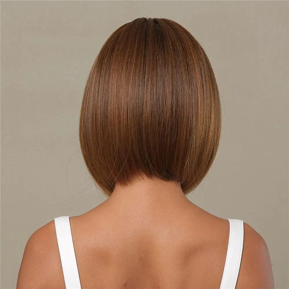 Perruque Synthétique Brune Carré Long - Oriane - Perruque Femme
