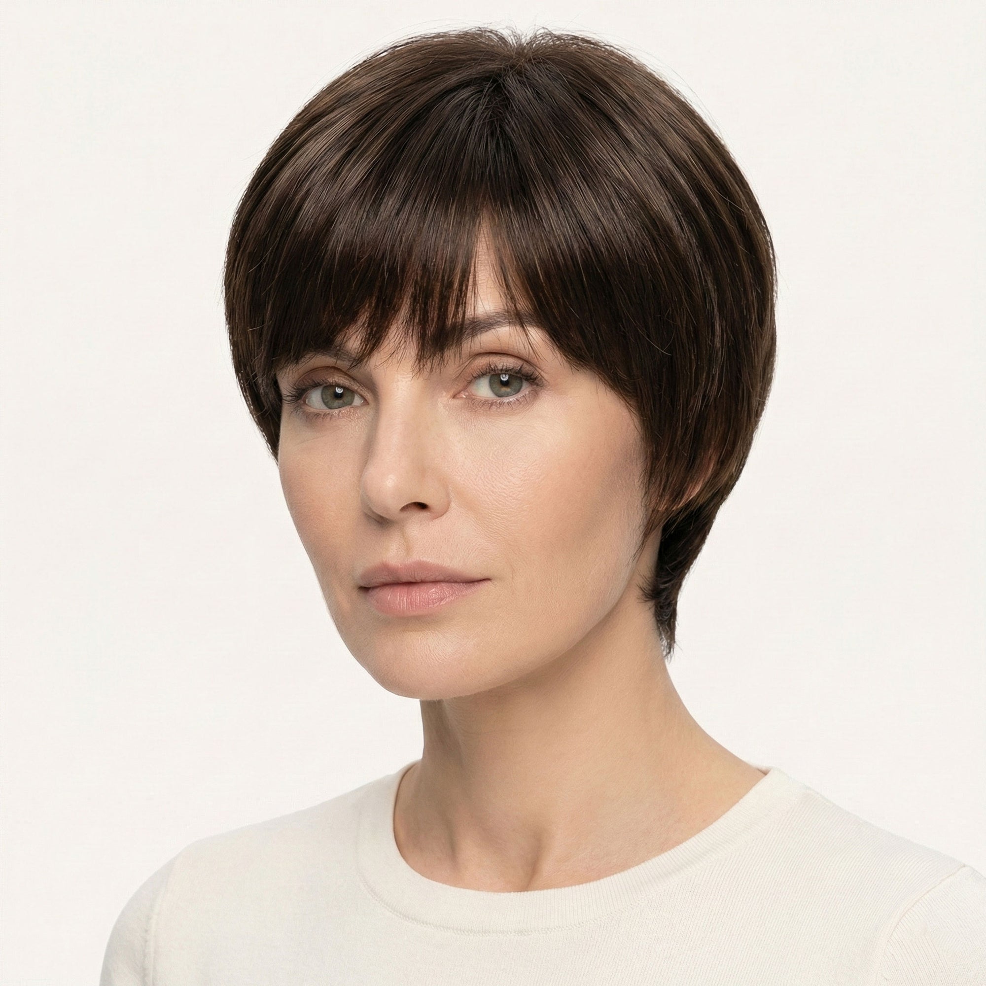 Perruque Synthétique Brune Carré court - Zinnia