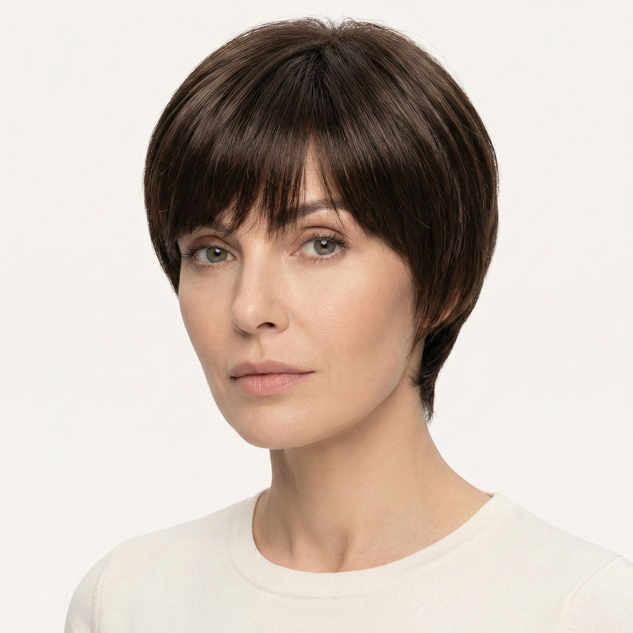 Perruque Synthétique Brune Carré court - Zinnia