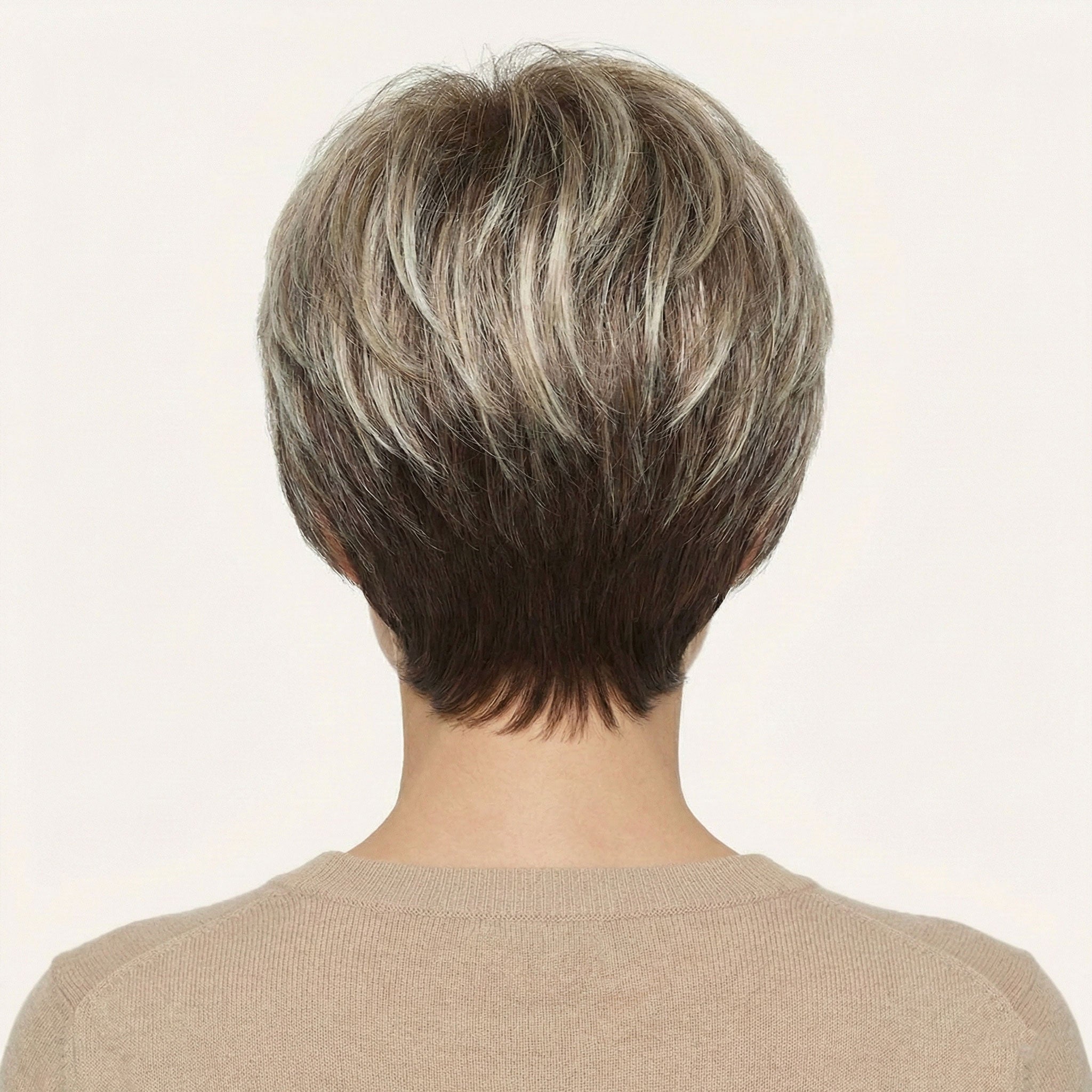 Perruque Synthétique Brune Courte - Paloma - dos