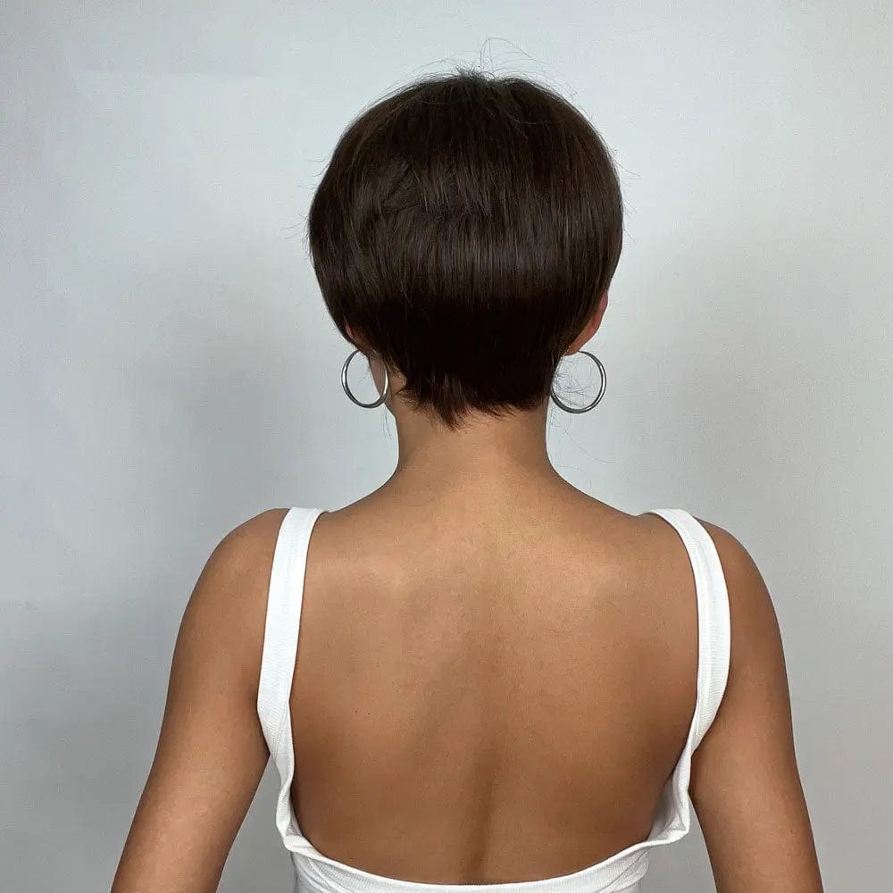 Perruque Synthétique Brune Courte - Héloïse - Perruque Femme
