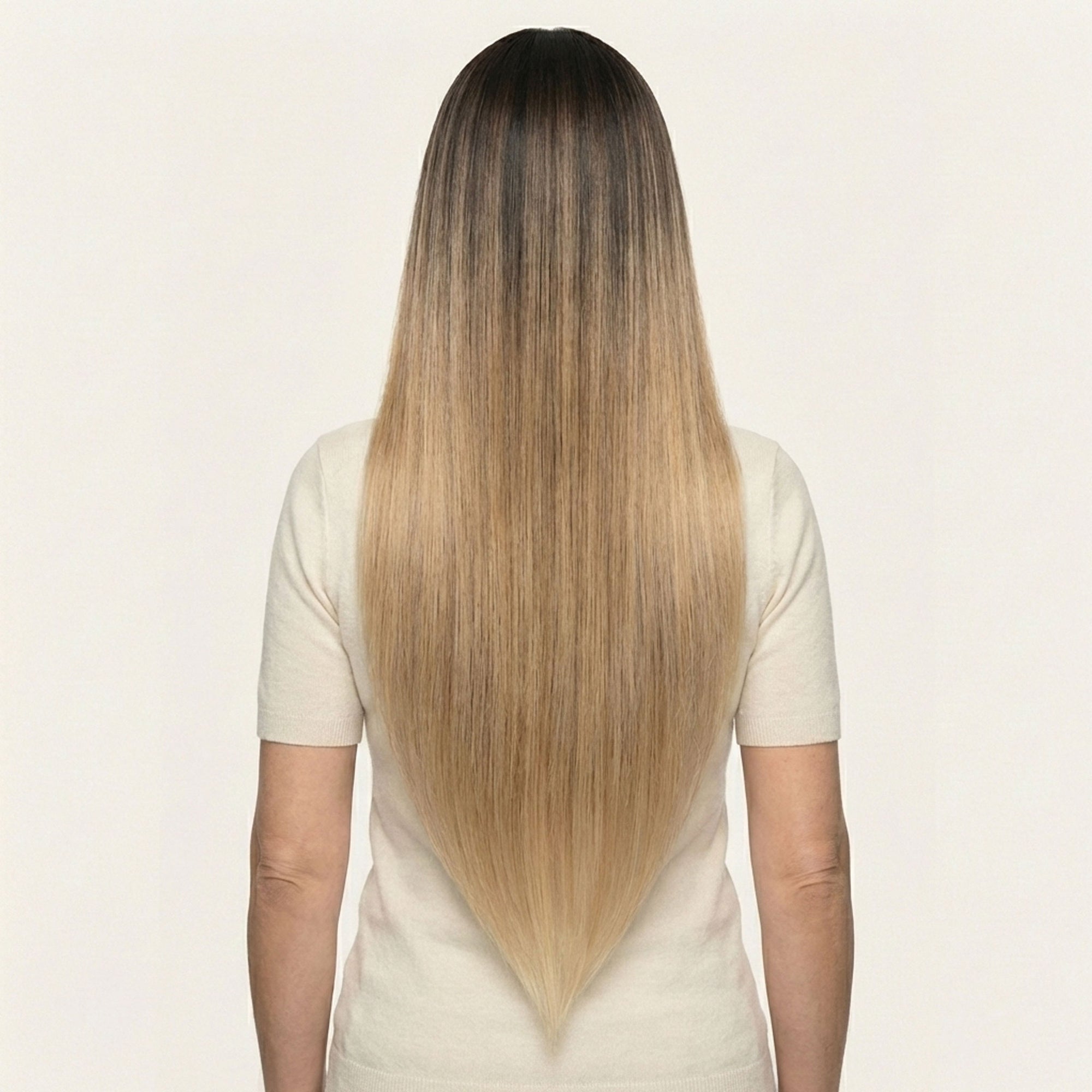 Perruque Synthétique Brune Longue - Karine - dos