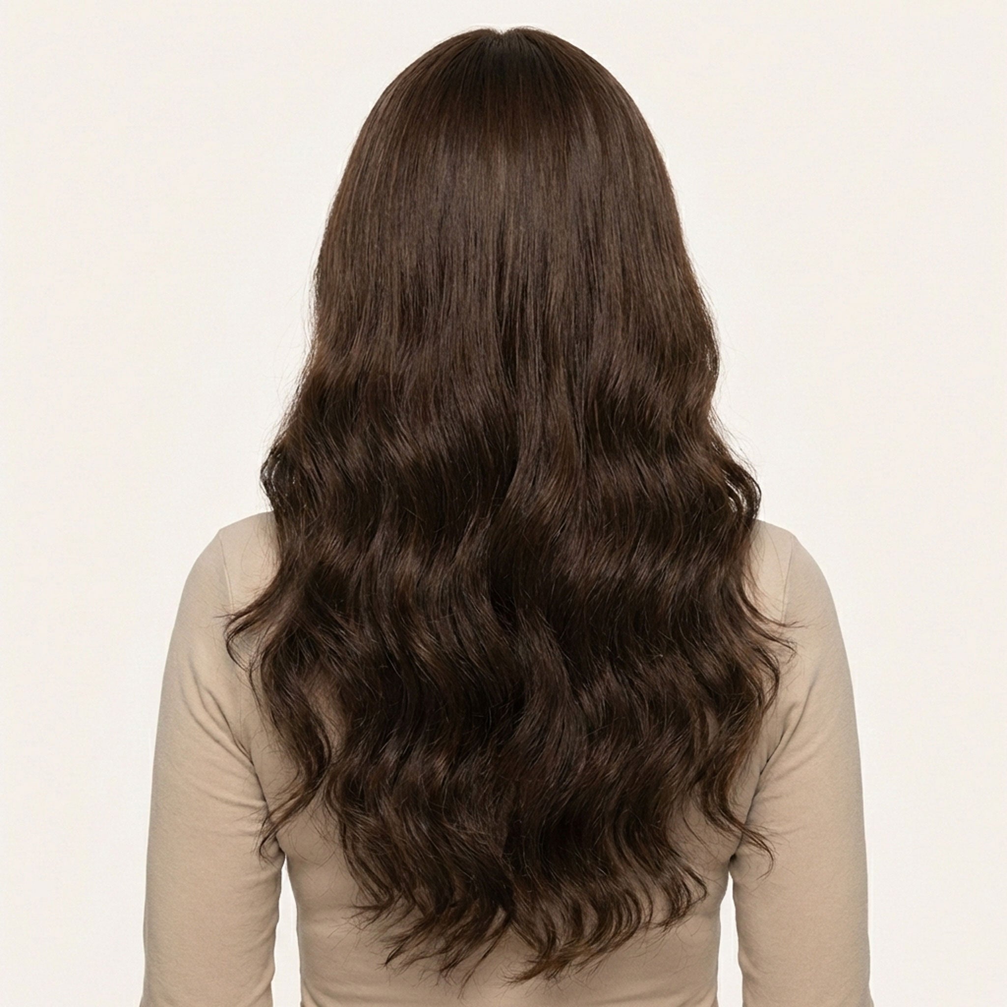 Perruque Synthétique Brune Longue - Selena - dos