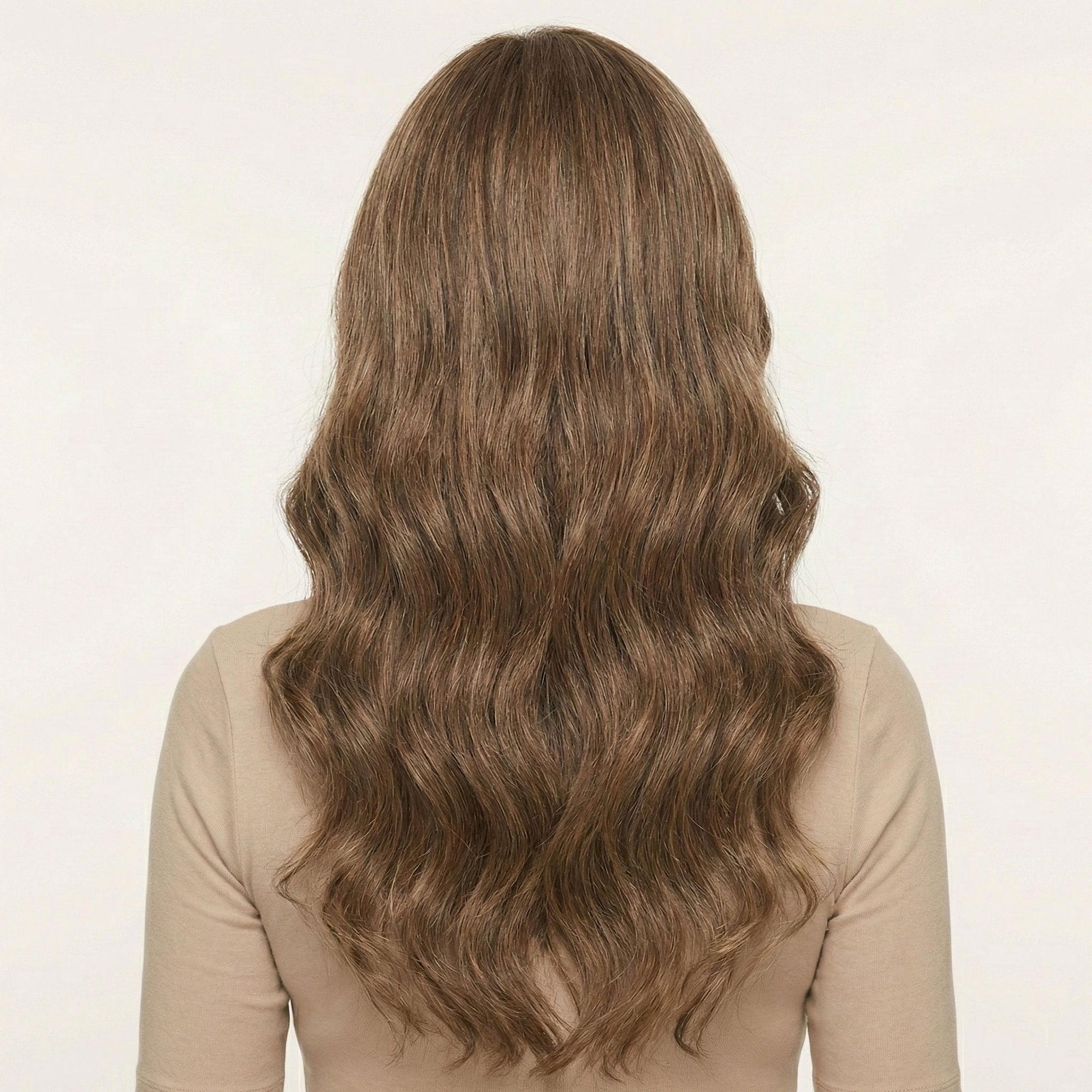 Perruque Synthétique Brune Longue - Sibylle - dos