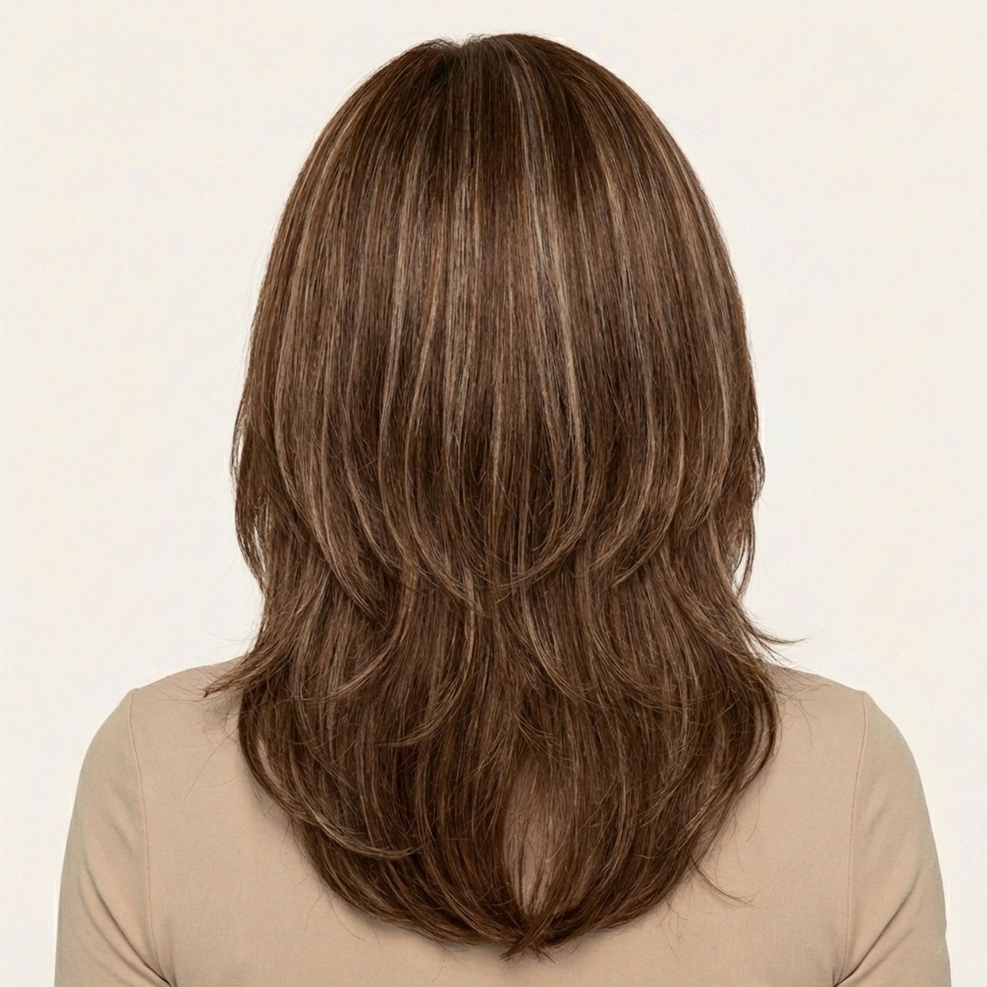 Perruque Synthétique Brune Longue - Ulla - dos