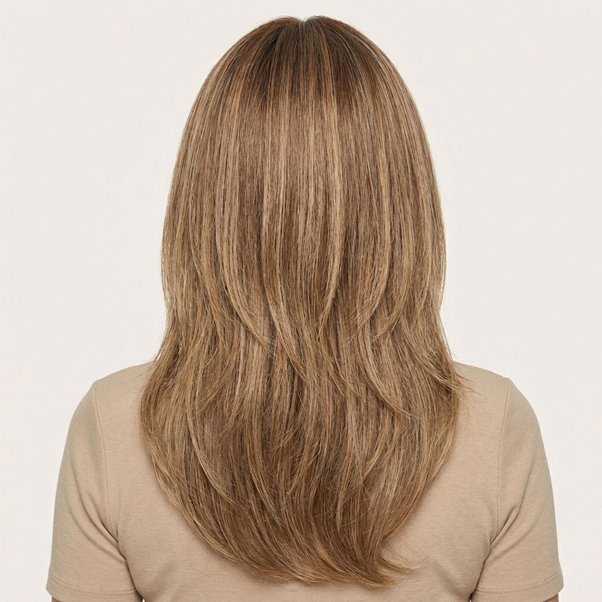 Perruque Synthétique Brune Longue - Viviana - dos