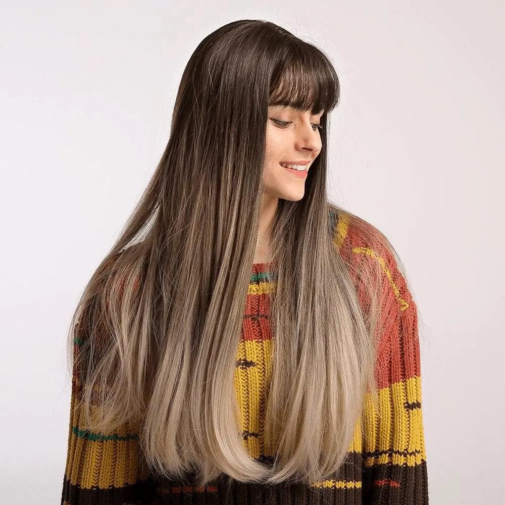 Perruque Synthétique Brune Longue - Neva - Perruque Femme