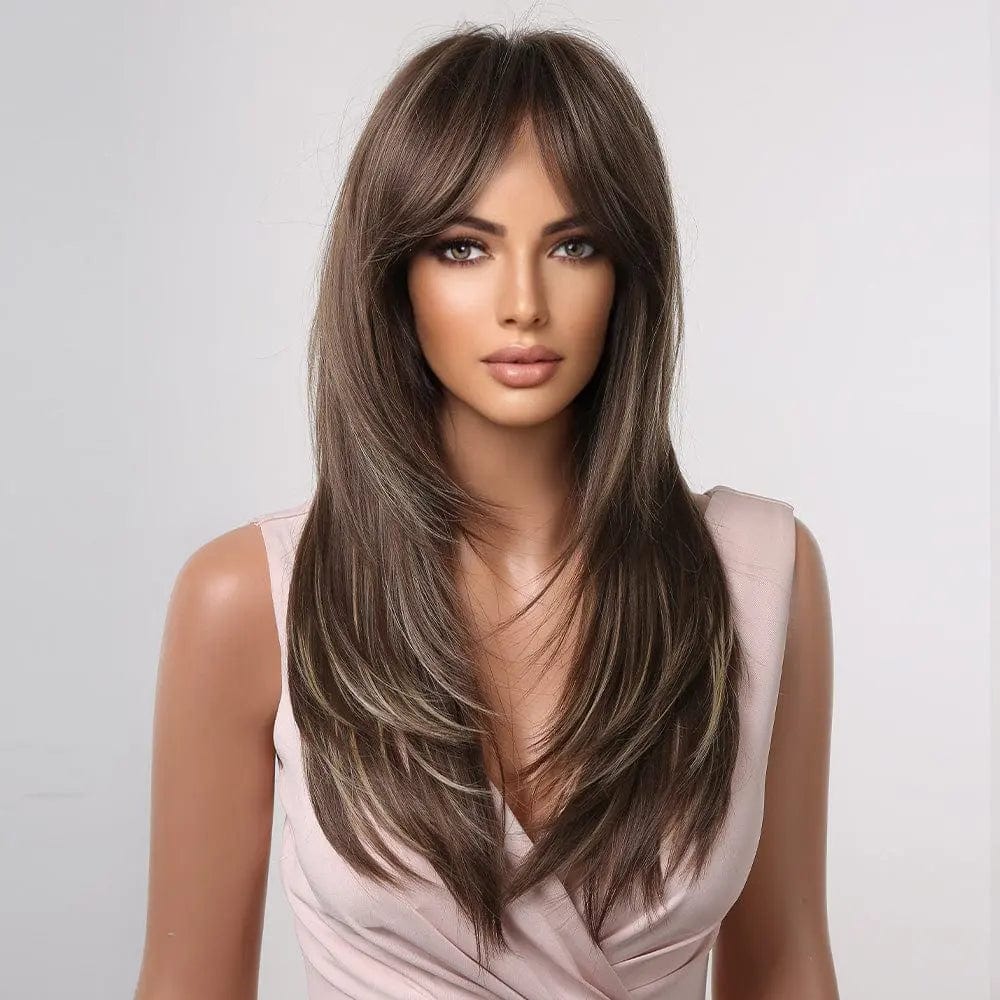 Perruque Synthétique Brune Longue - Querida - Perruque Femme