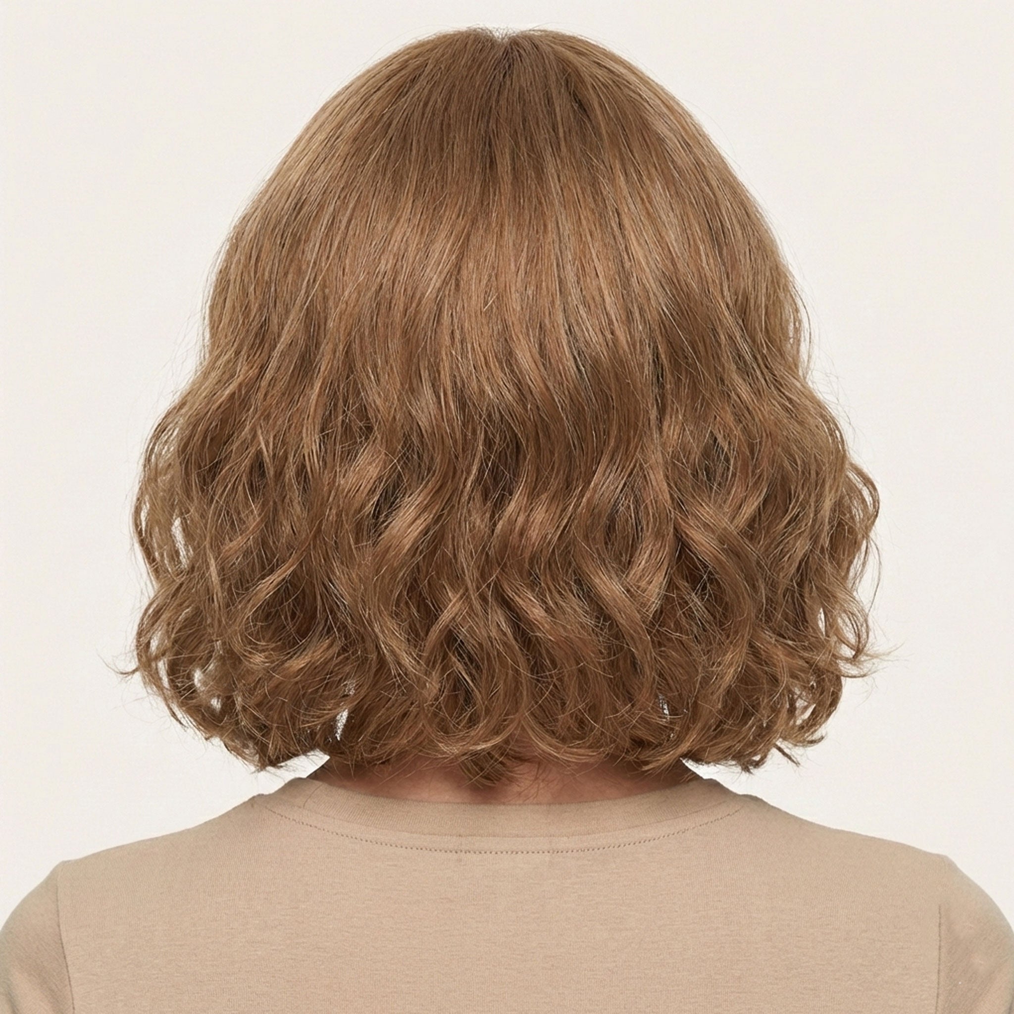 Perruque Synthétique Brune Mi-Longue - Joëlle - dos