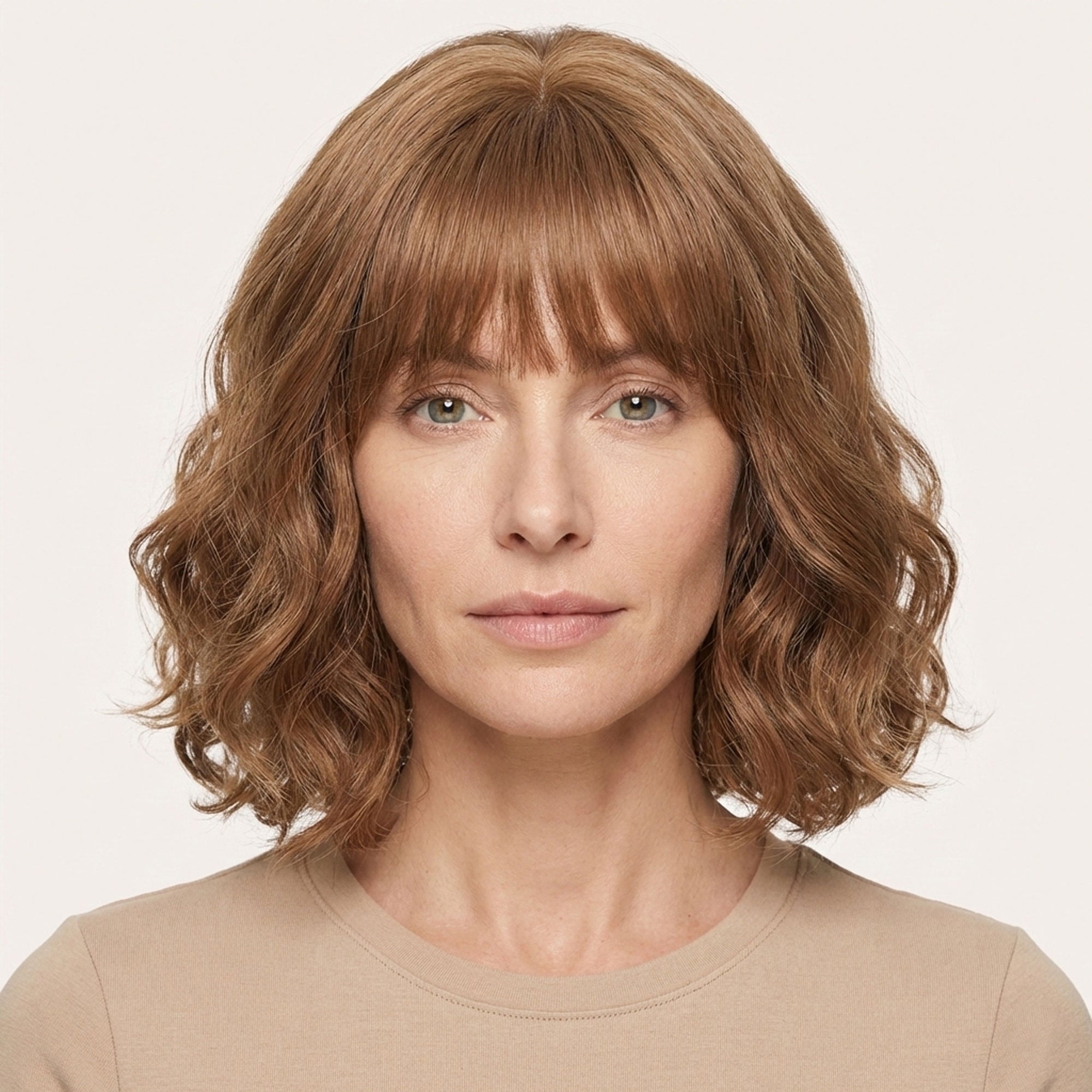 Perruque Synthétique Brune Mi-Longue - Joëlle