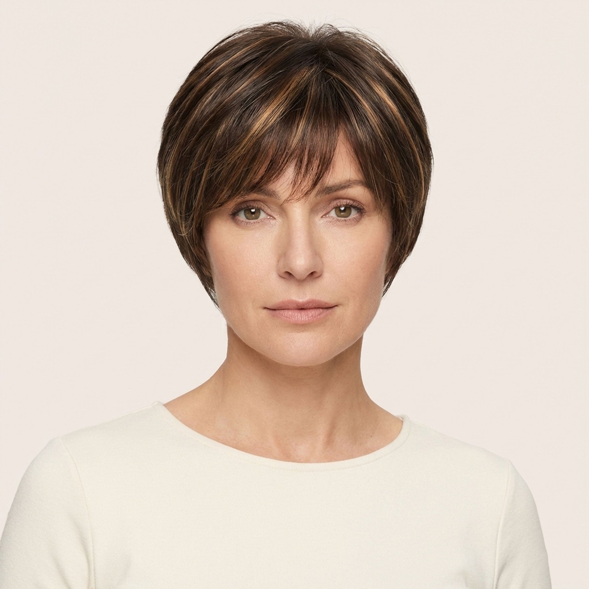 Perruque Synthétique Brune Ombré Rousse Courte - Xénia