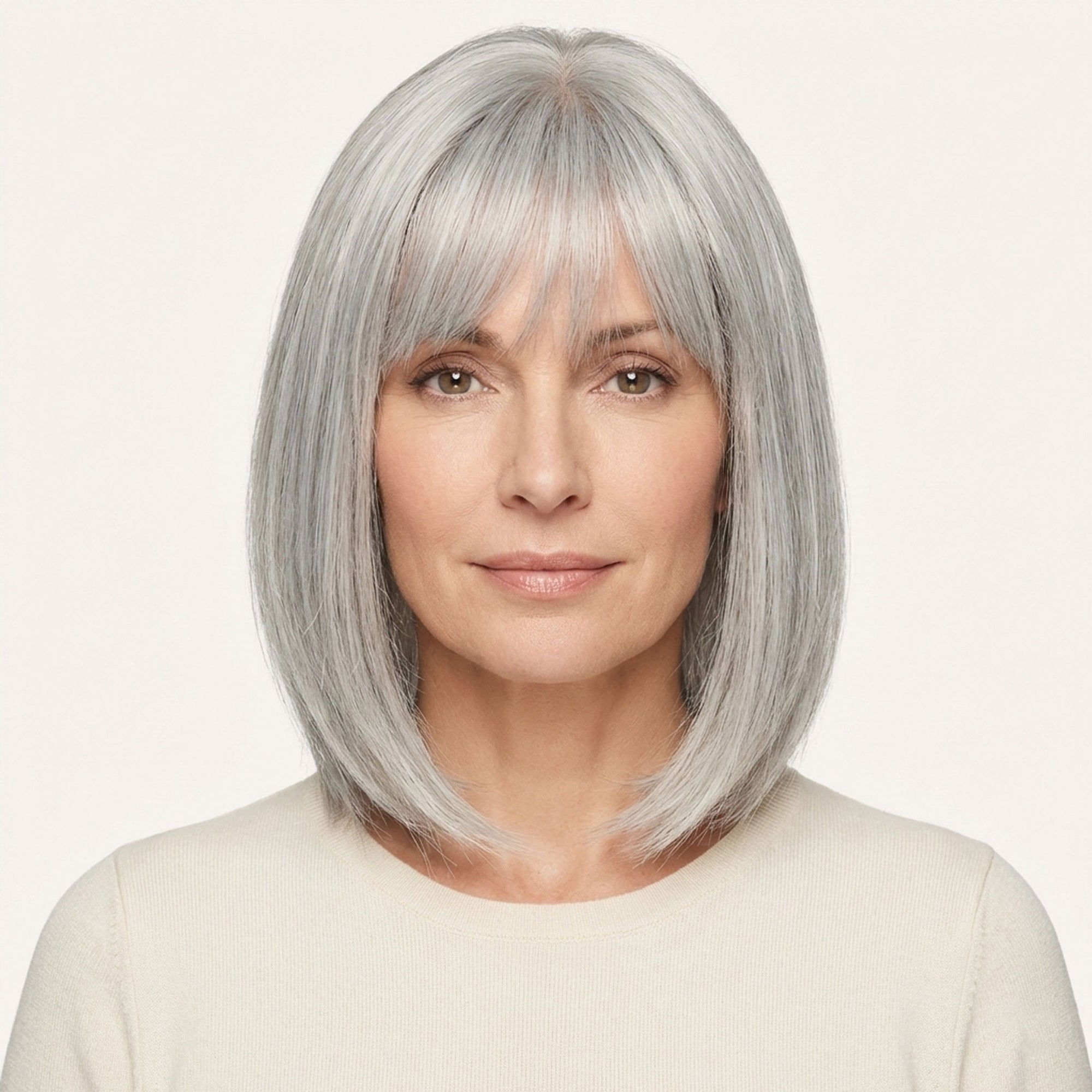 Perruque Synthétique Grise - Isabelle