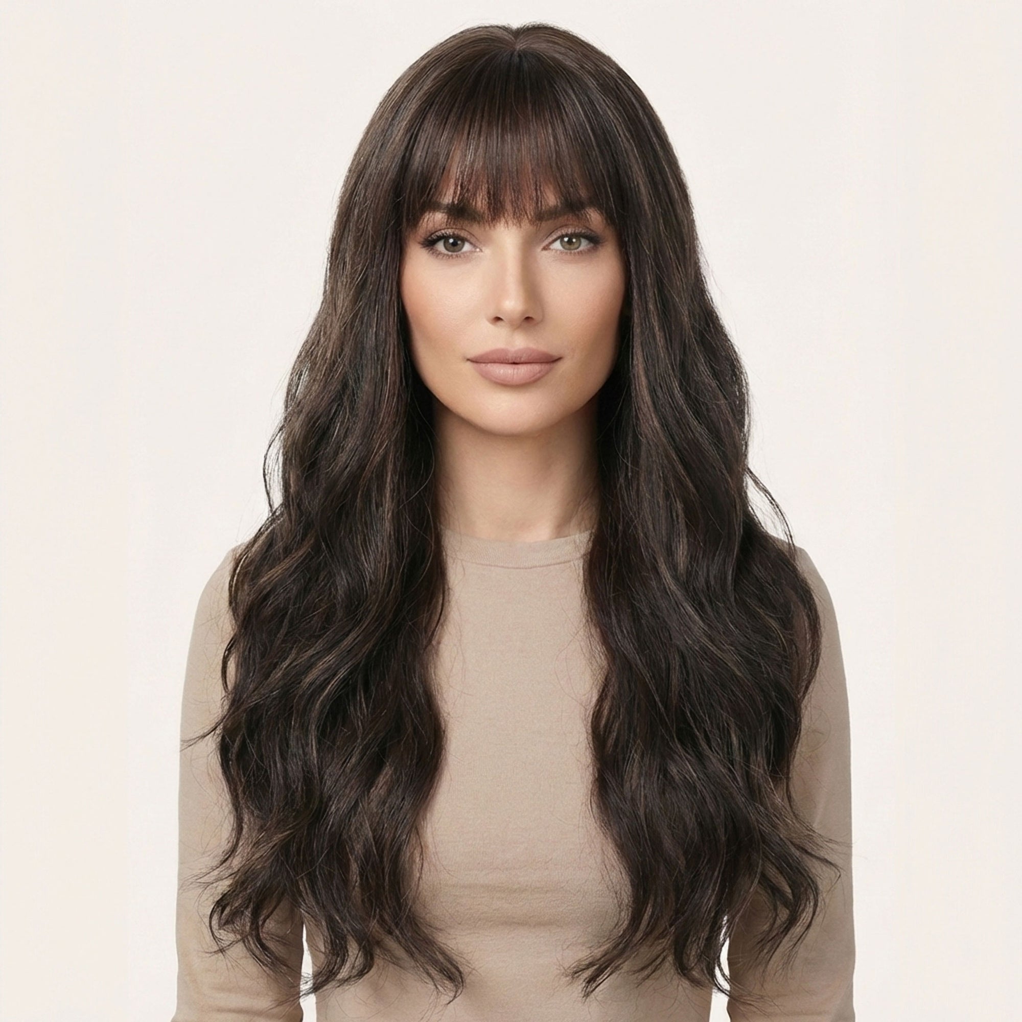 Perruque Synthétique Noire Bouclée Longue - Yolande