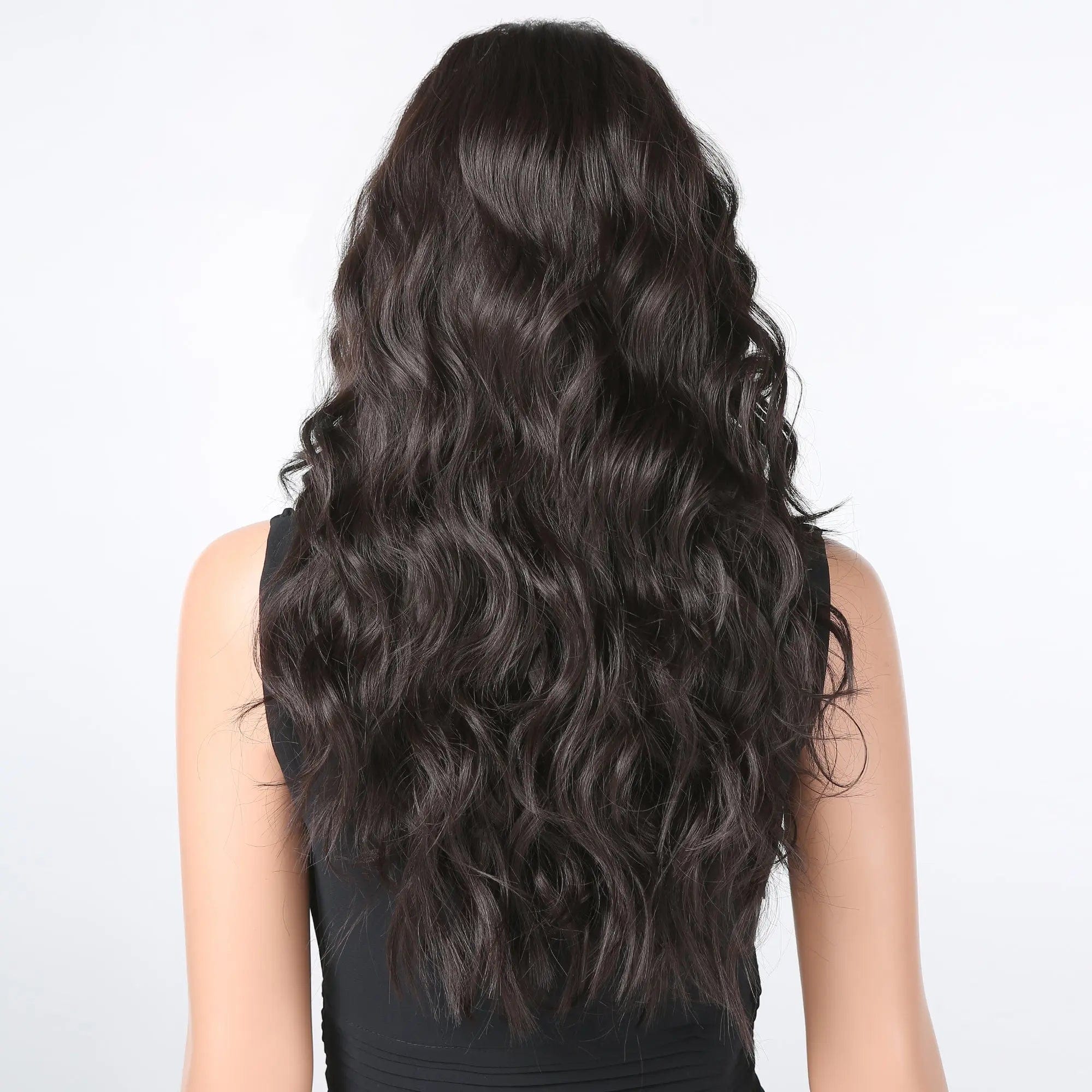 Perruque Synthétique Noire Bouclée Longue - Yolande - Perruque Femme