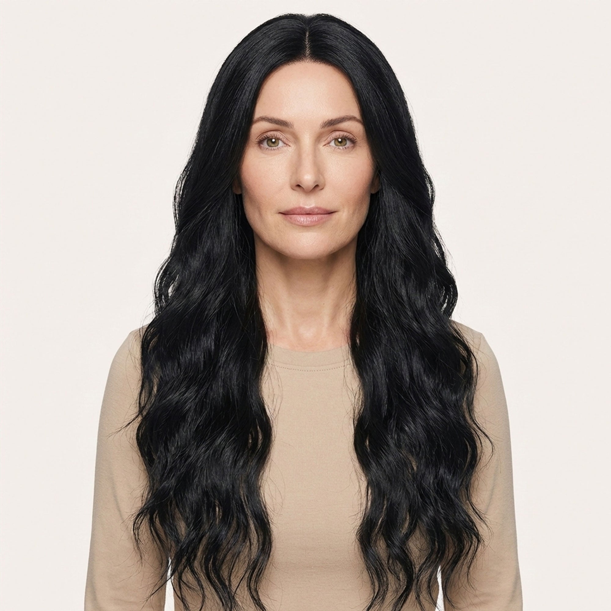 Perruque Synthétique Noire Longue - Audrey