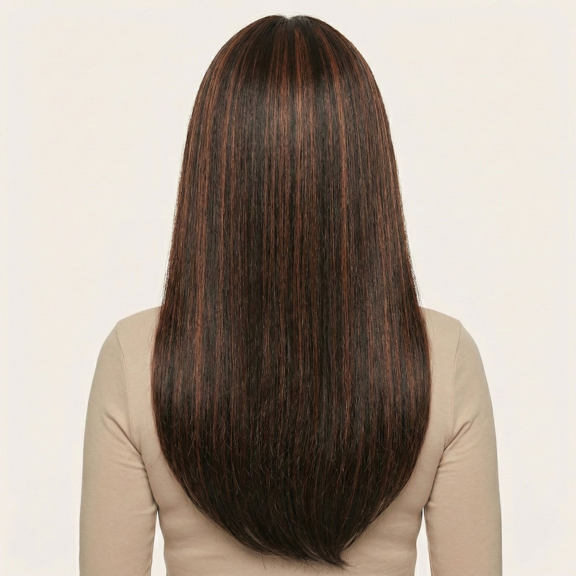 Perruque Synthétique Noire Longue - Quintina - dos