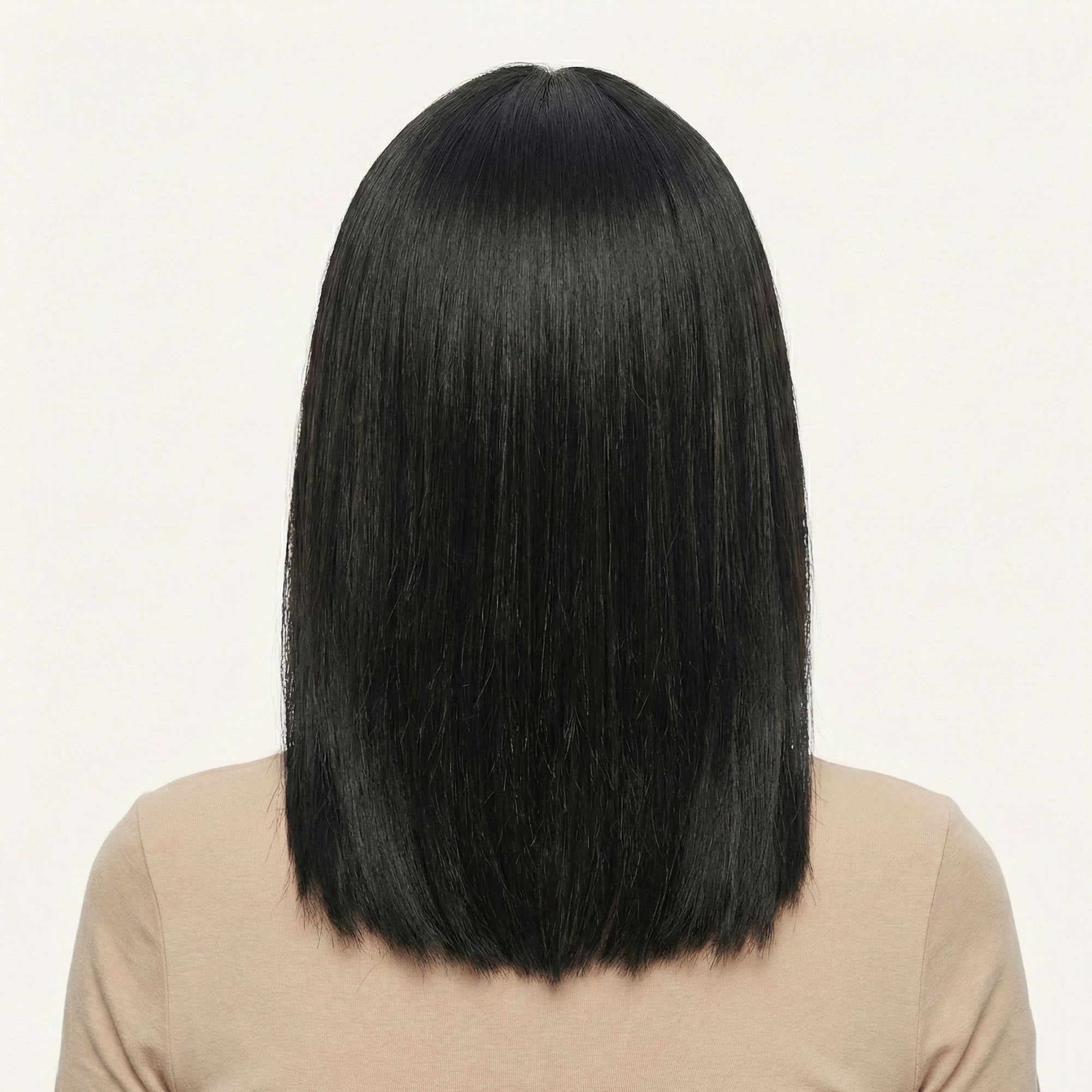 Perruque Synthétique Noire Mi-Longue - Diane - dos