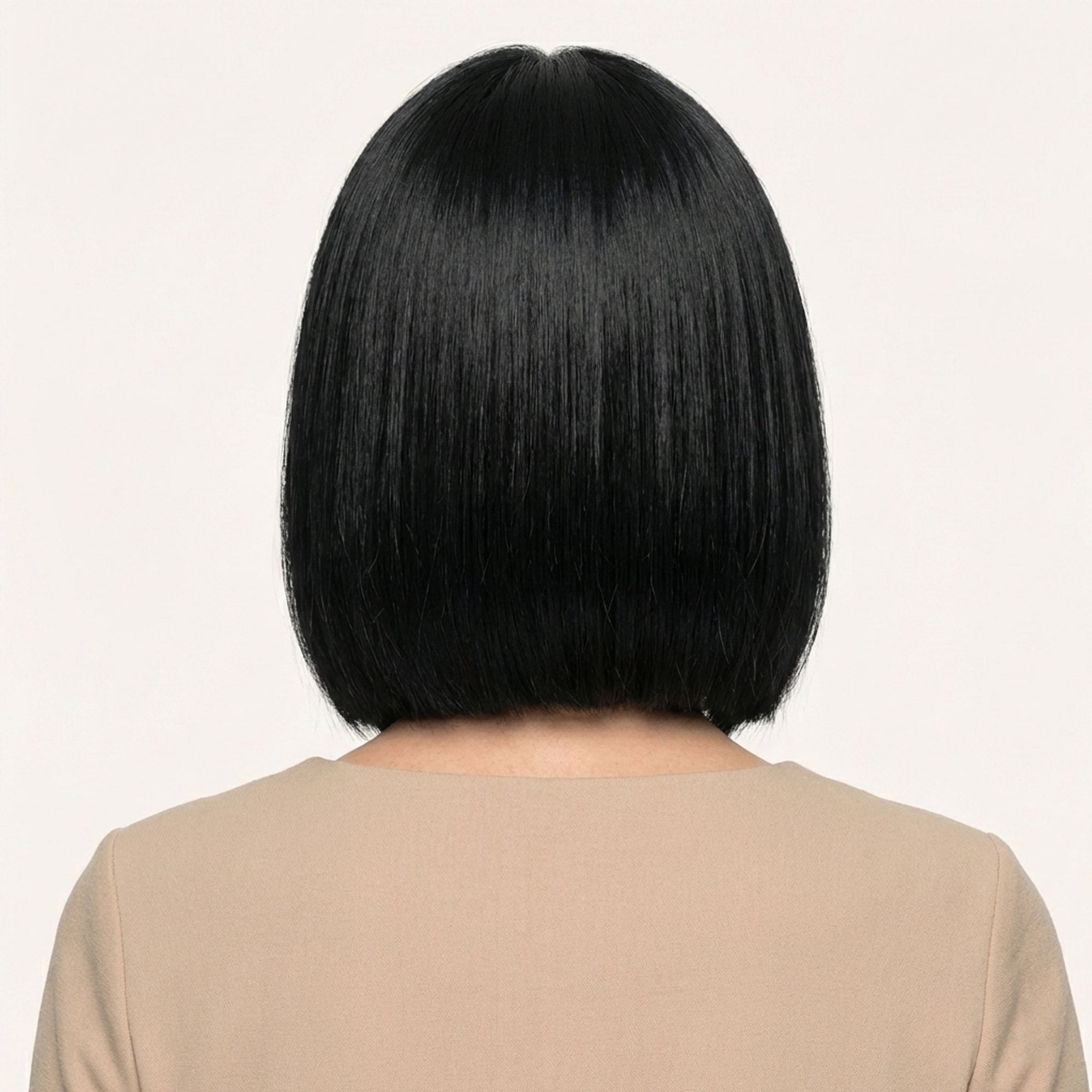 Perruque Synthétique Noire courte - Laura - dos