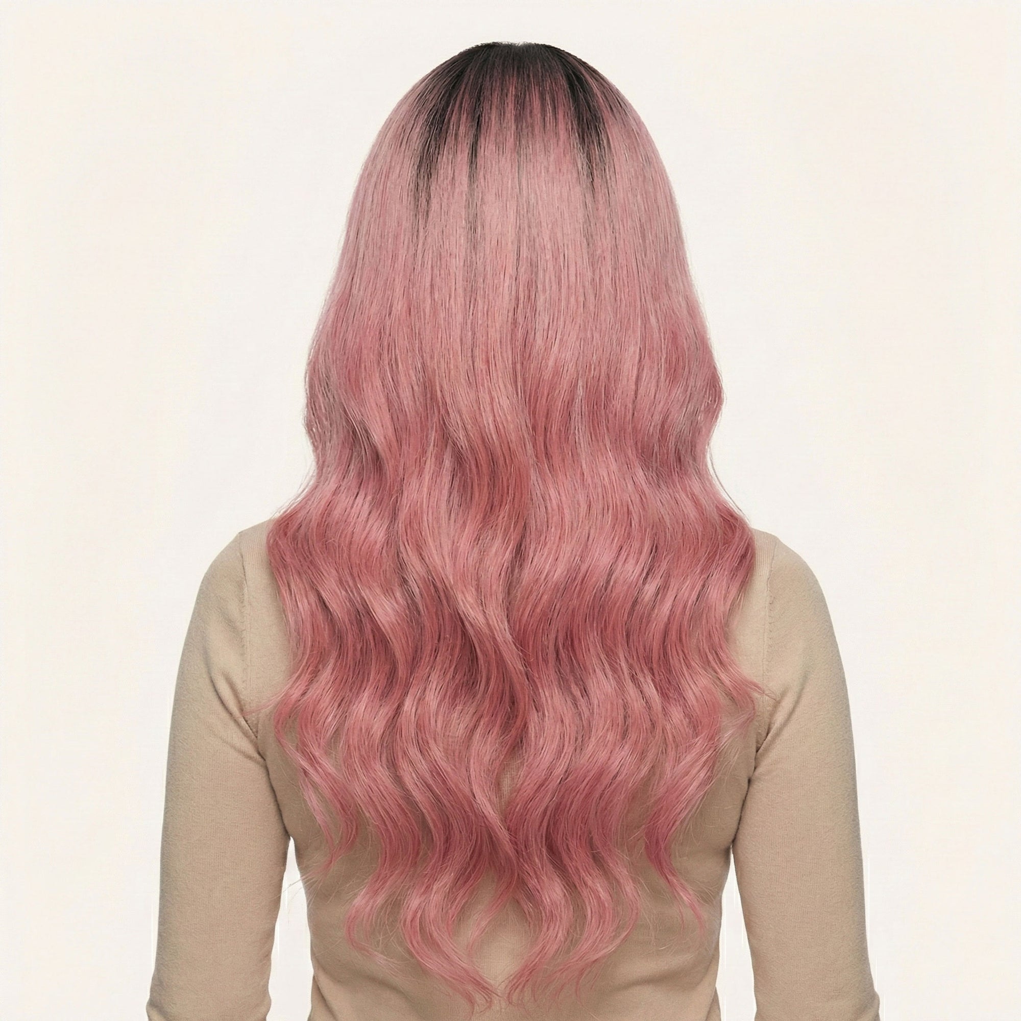 Perruque Synthétique Rose Longue - Leticia - dos