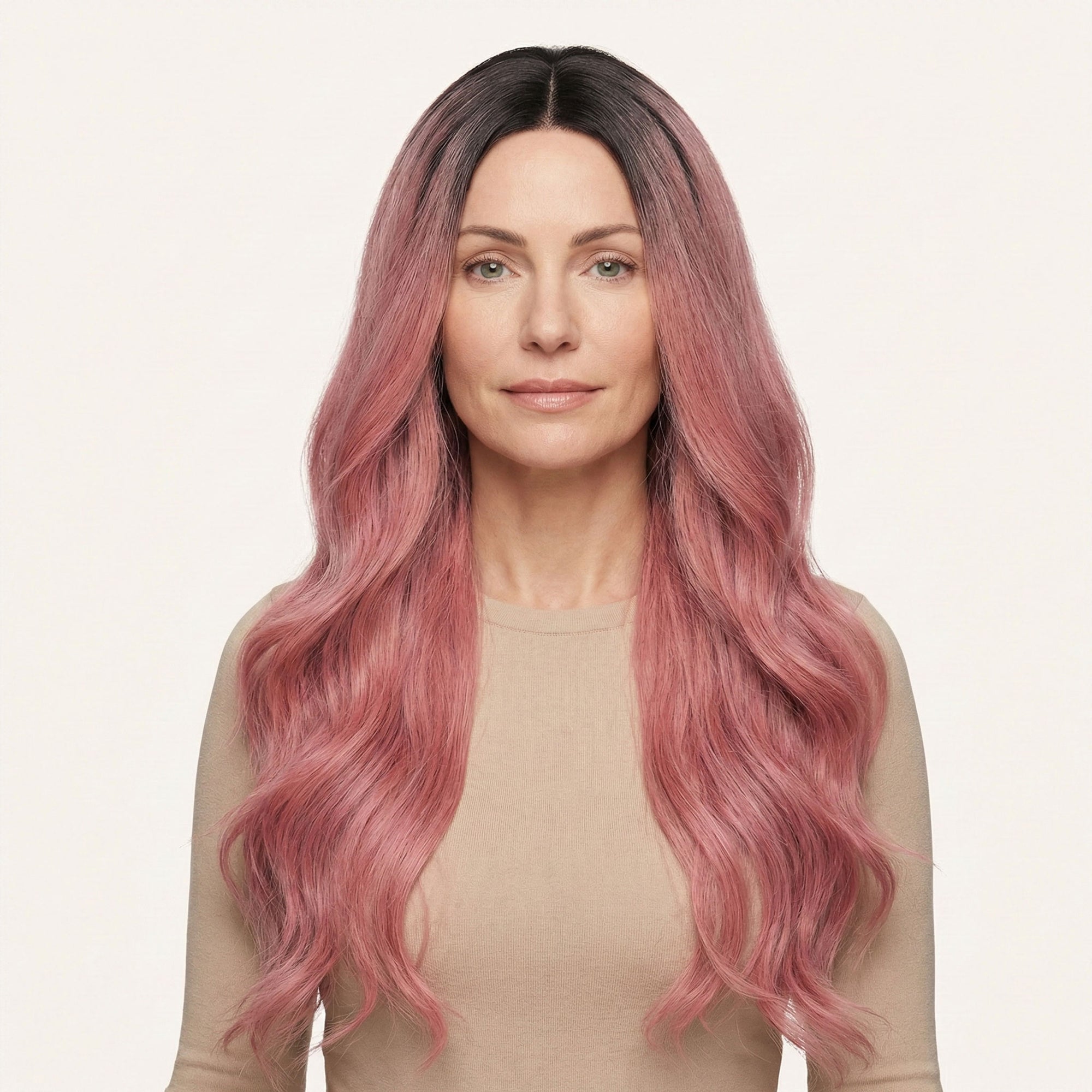 Perruque Synthétique Rose Longue - Leticia