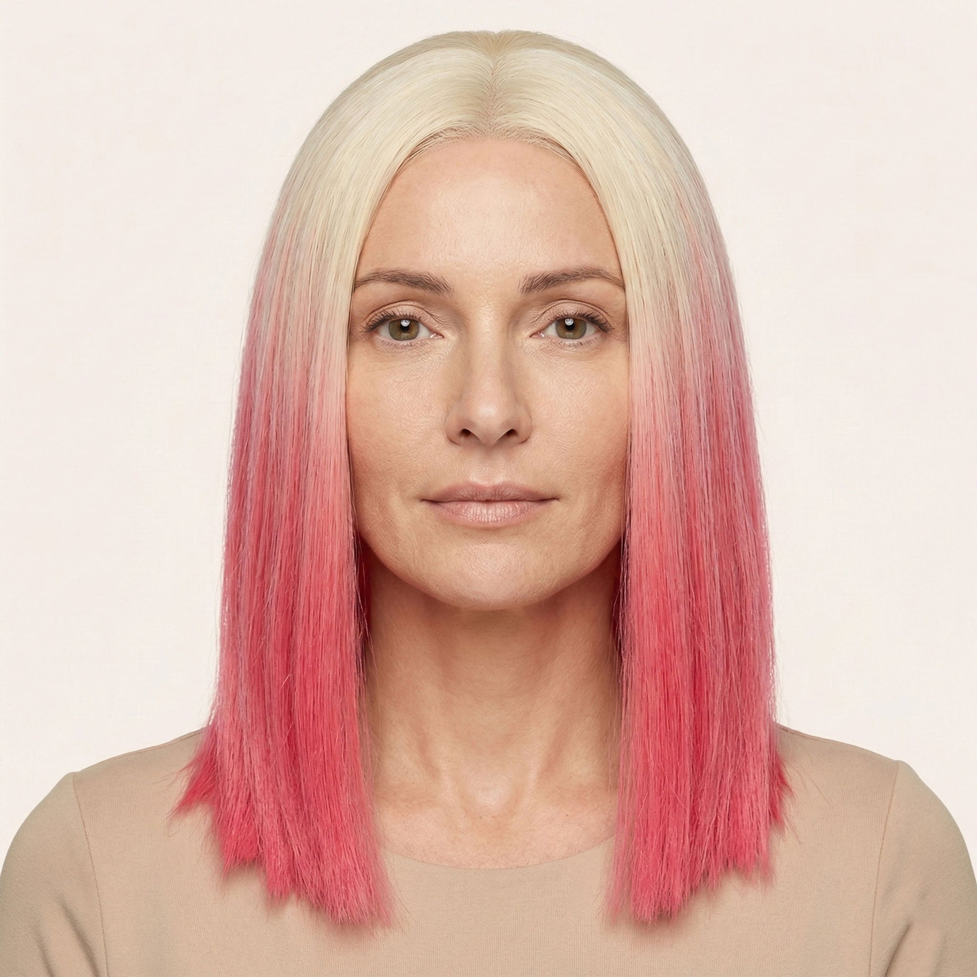 Perruque Synthétique Rose Mi-longue - Jocasta