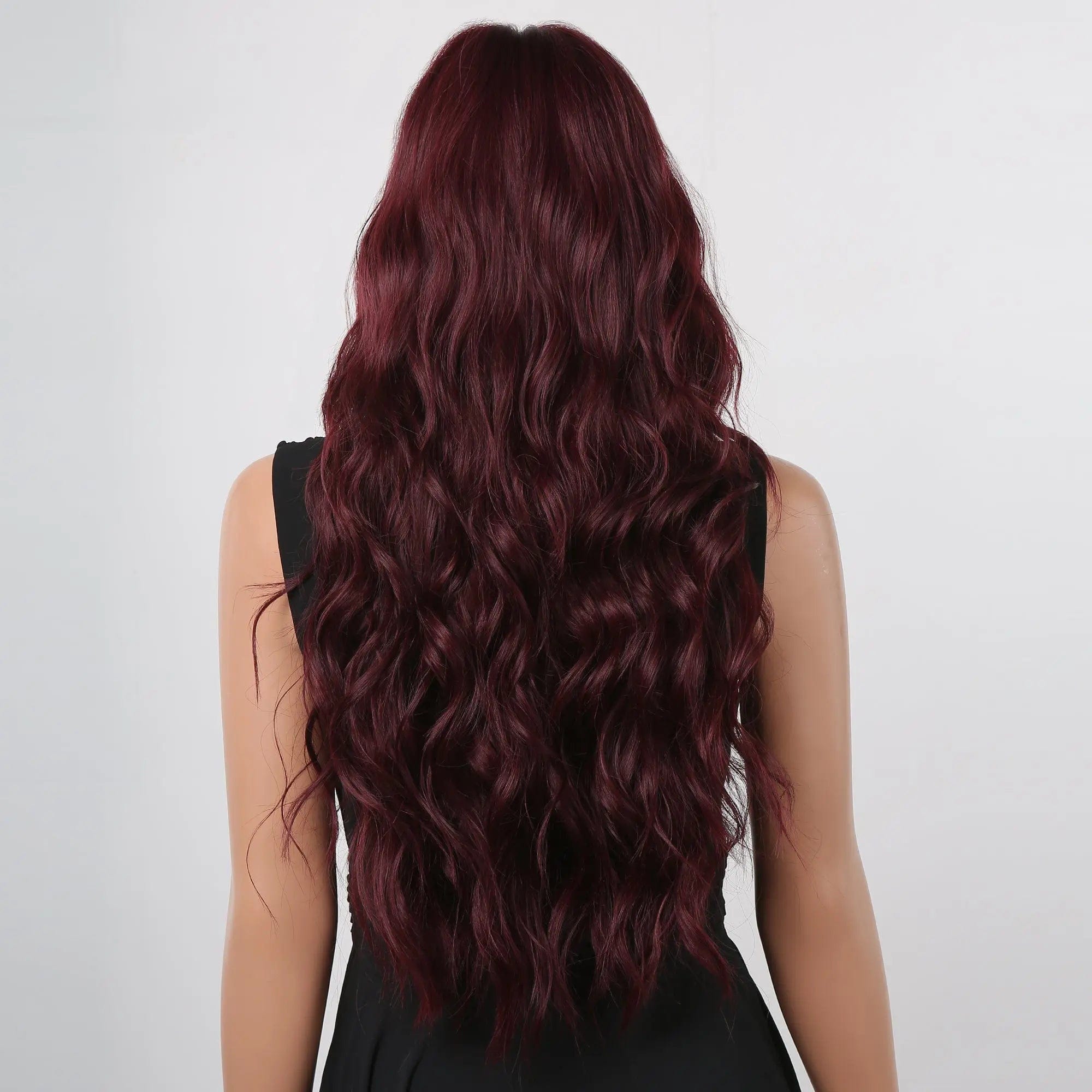 Perruque Synthétique Rouge Bouclée Longue - Delphine - Perruque Femme