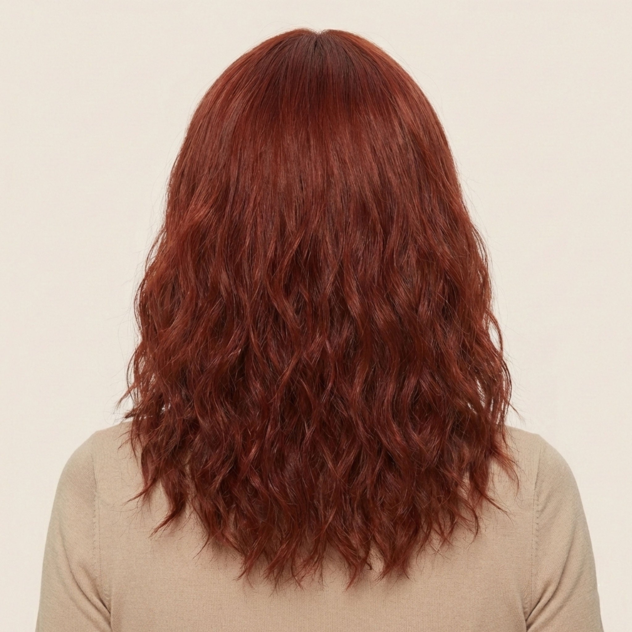 Perruque Synthétique Rouge Courte - Eva - dos